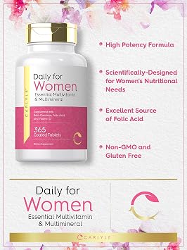 Carlyle Multivitamin and Multimineral for Women | 365 Tablets
