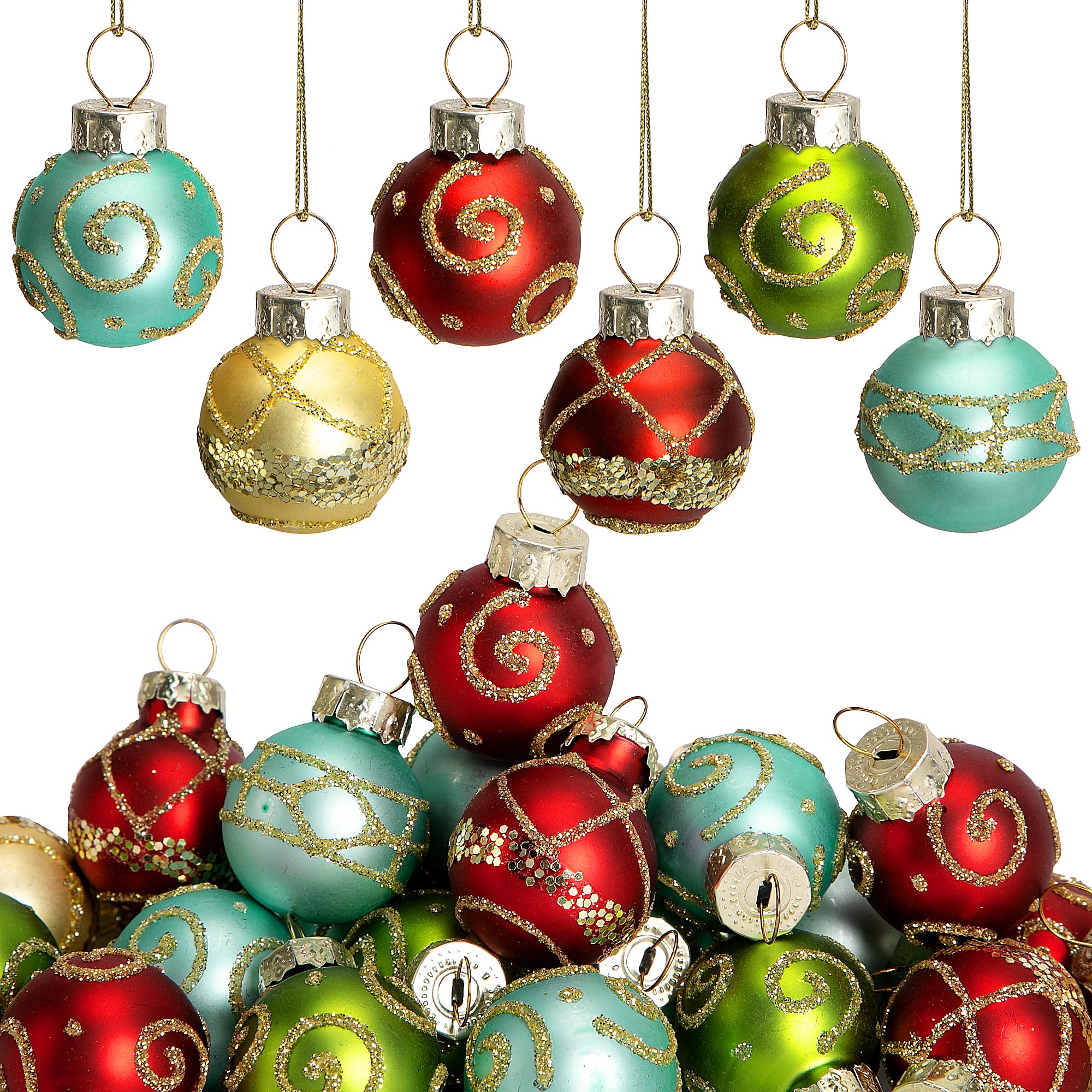 Amazon.co.jp: Watayo 24個 クリスマス ミニ マルチカラー ボール