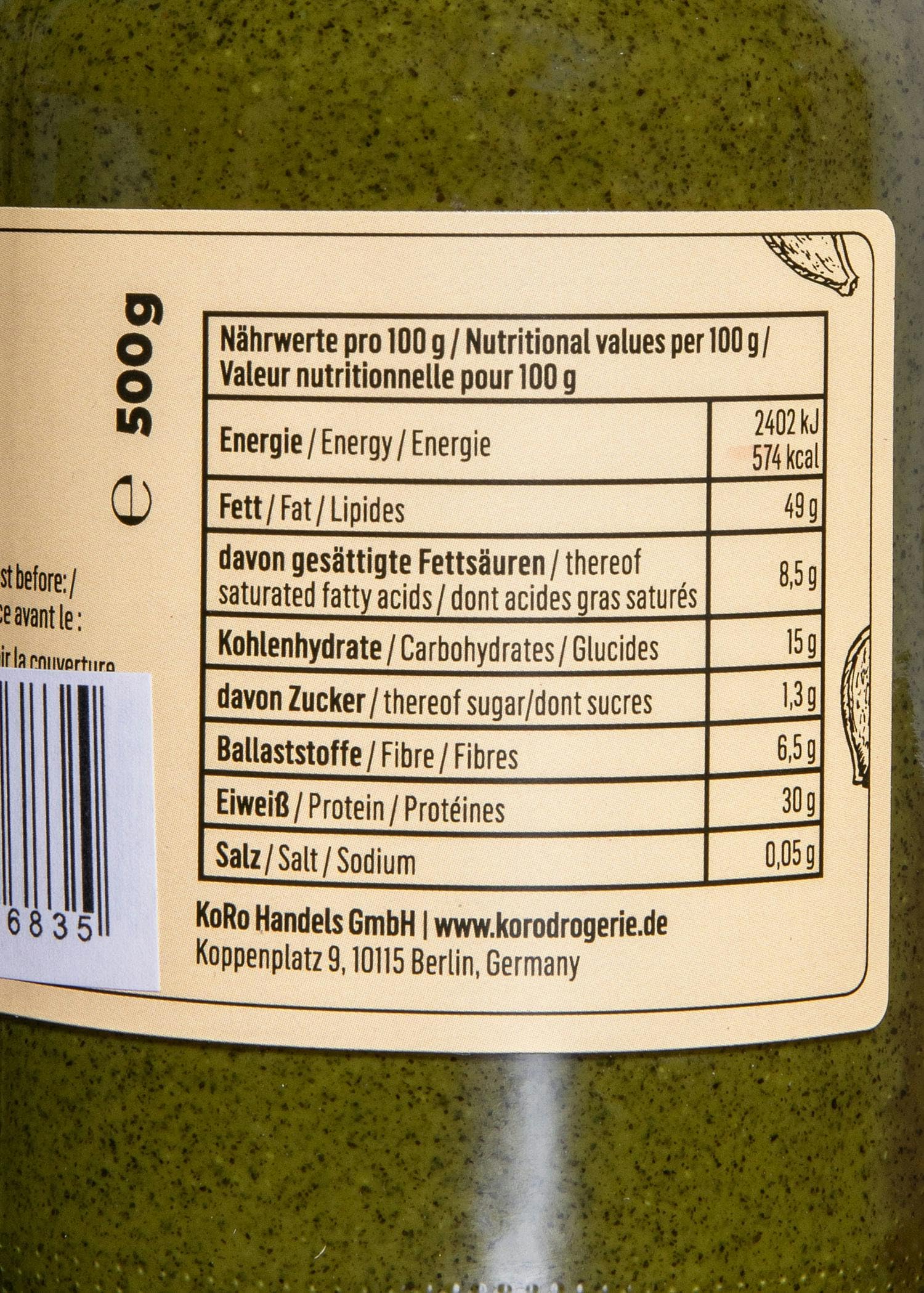 KoRo - Purée de graines de courge 500 g