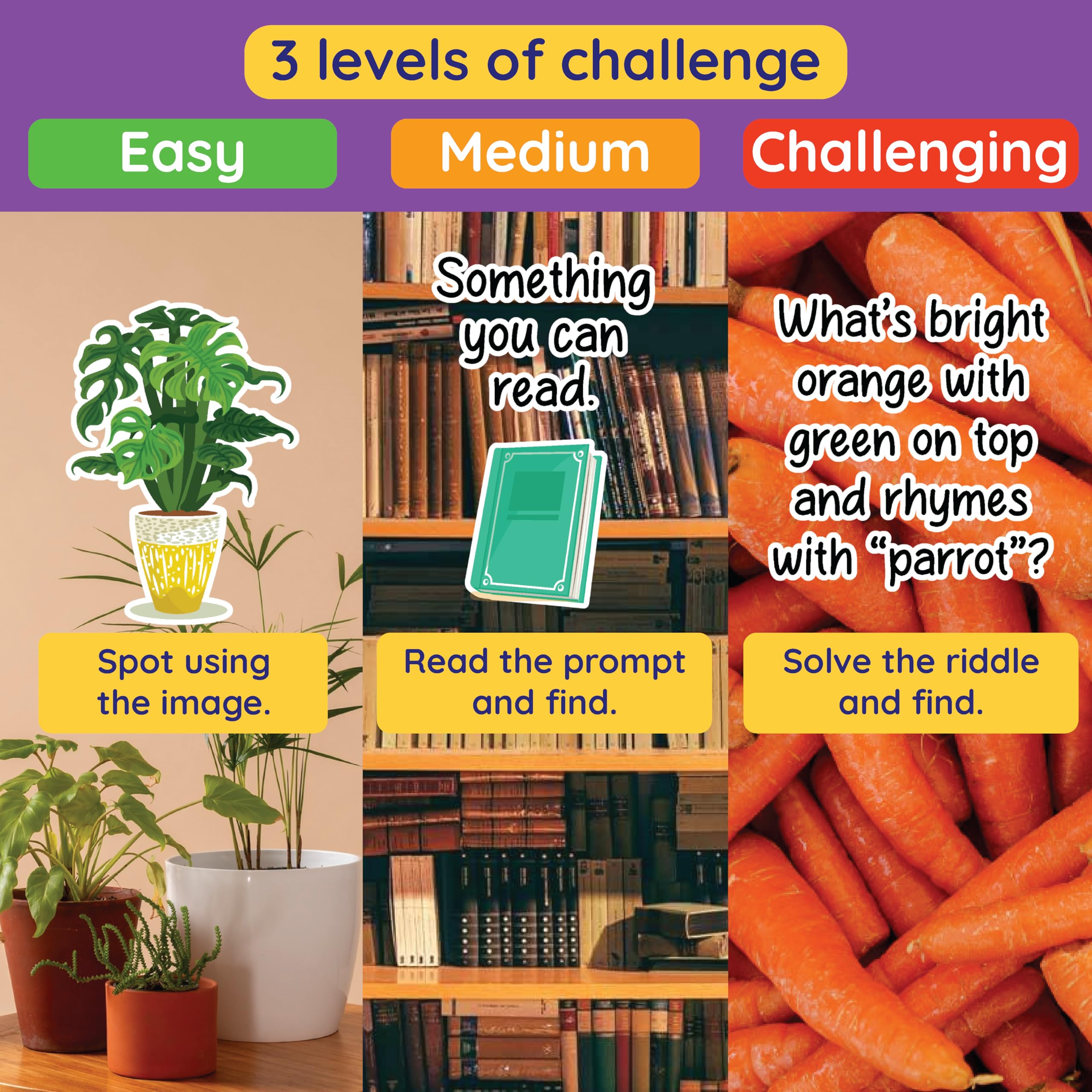 Zicster Snapshot Scavenger Hunt for Kids Ages 4-8, Indoor Outdoor Game. 170+ Objects & Prompts. Find and Seek Scavenger Hunt Card Game. Outdoor Activities and Scavenger Hunt for car Ride - Image 4