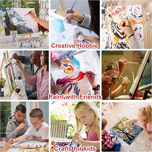 Miniatura 4 de N NEXFINITY ONE Pintura por números para adultos con marco para principiantes o niños en lienzo de 16 x 20 pulgadas con pintura al óleo acrílica