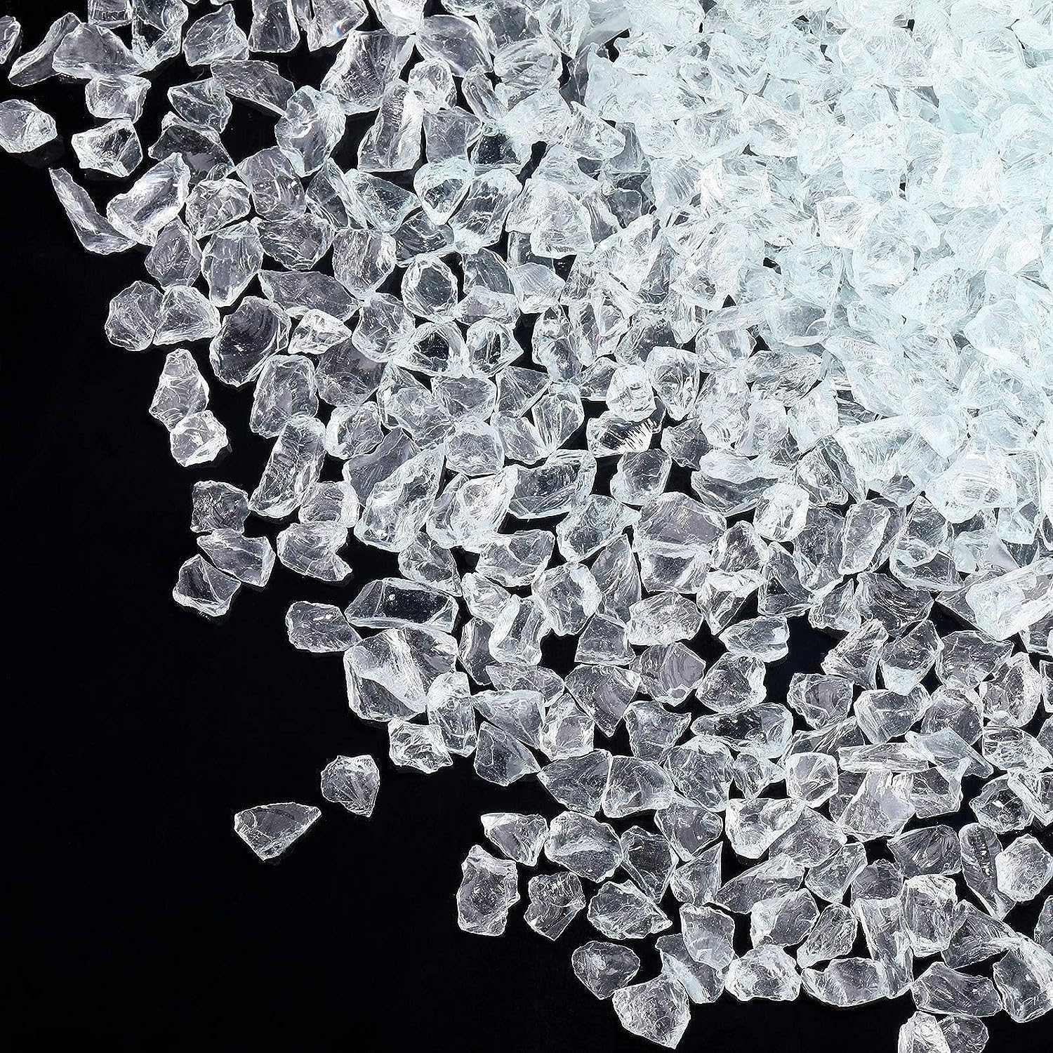 Crushed Glass for Resin Art, Fire Pit Crafts, 250g, 6mm,