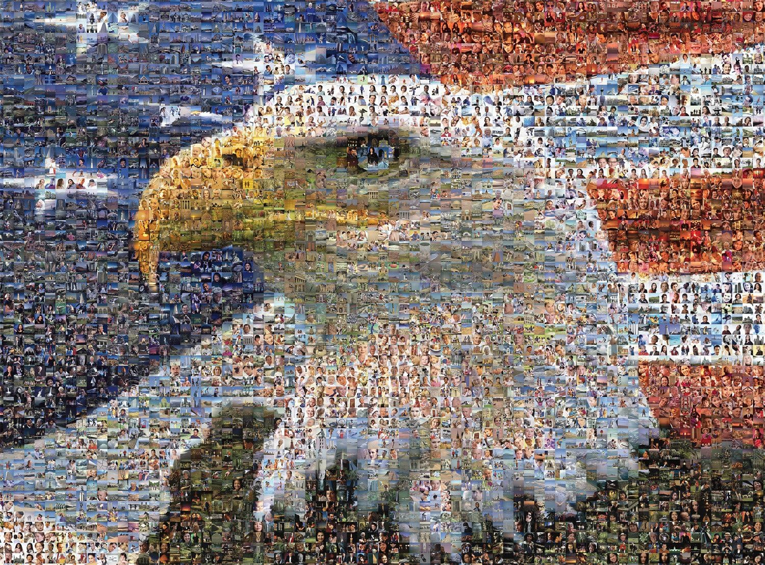 Buffalo Games Photomosaic: Eagle & Stripes