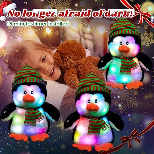 Vista 45 de Cuteoy Peluche de unicornio blanco con luces LED, regalo de cumpleaños y Navidad, juguete para niños pequeños, 15 pulgadas