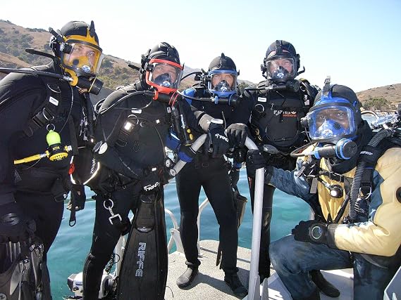 OTS Guardian Full Face Mask For Commercial or Professional Divers Black Skirt W/ Pink Hardware