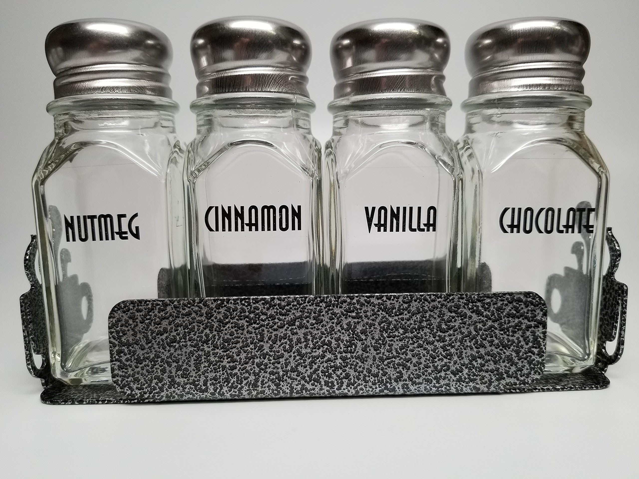 Labeled 5 Piece Shaker & Rack Set