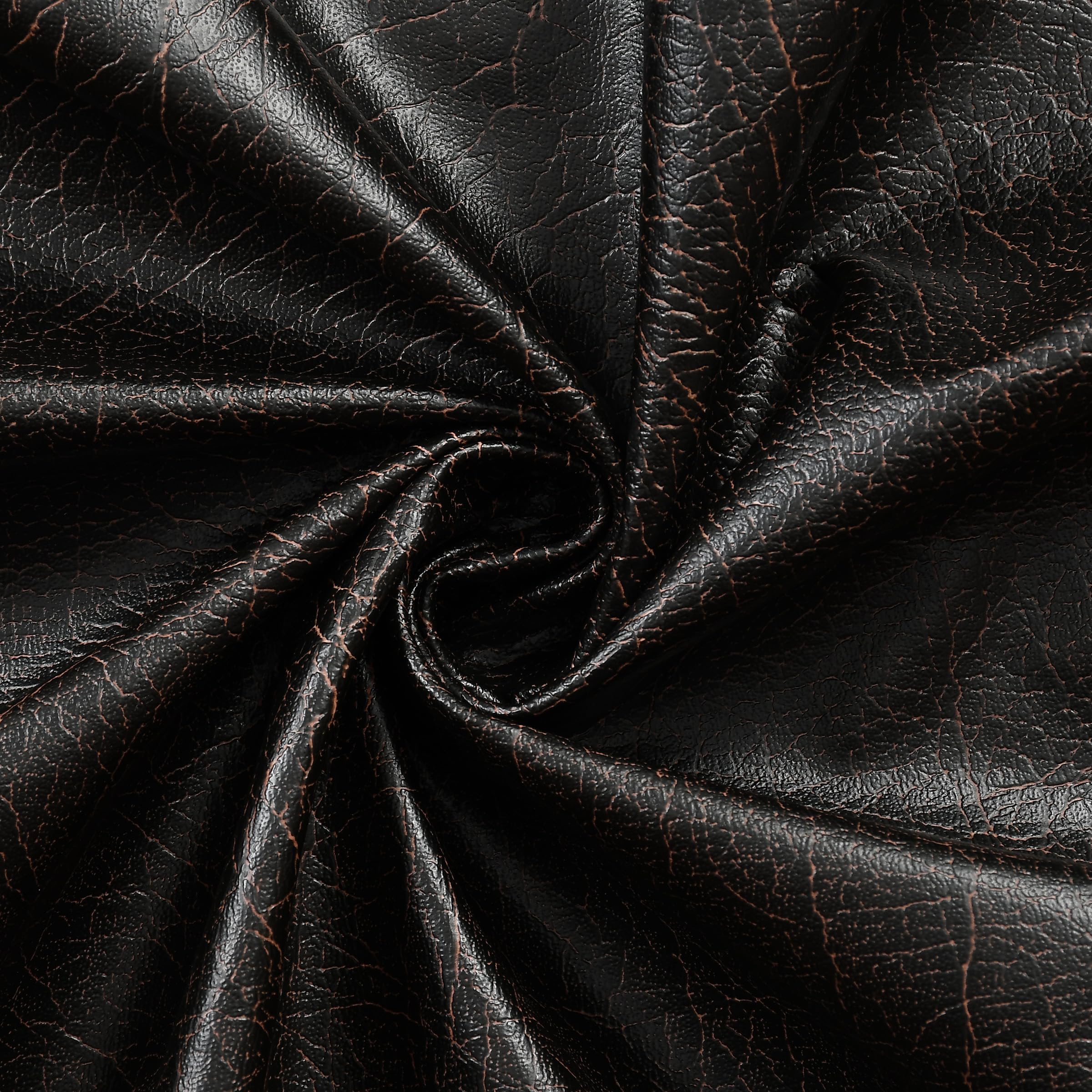 Unstitched Matte Finish Rexine Fabric for Sofa Upholstery Bags Chair Bed Headboard Car Bike Seat Solid Fabric by Meter (1 Meter, Brown)-image-6