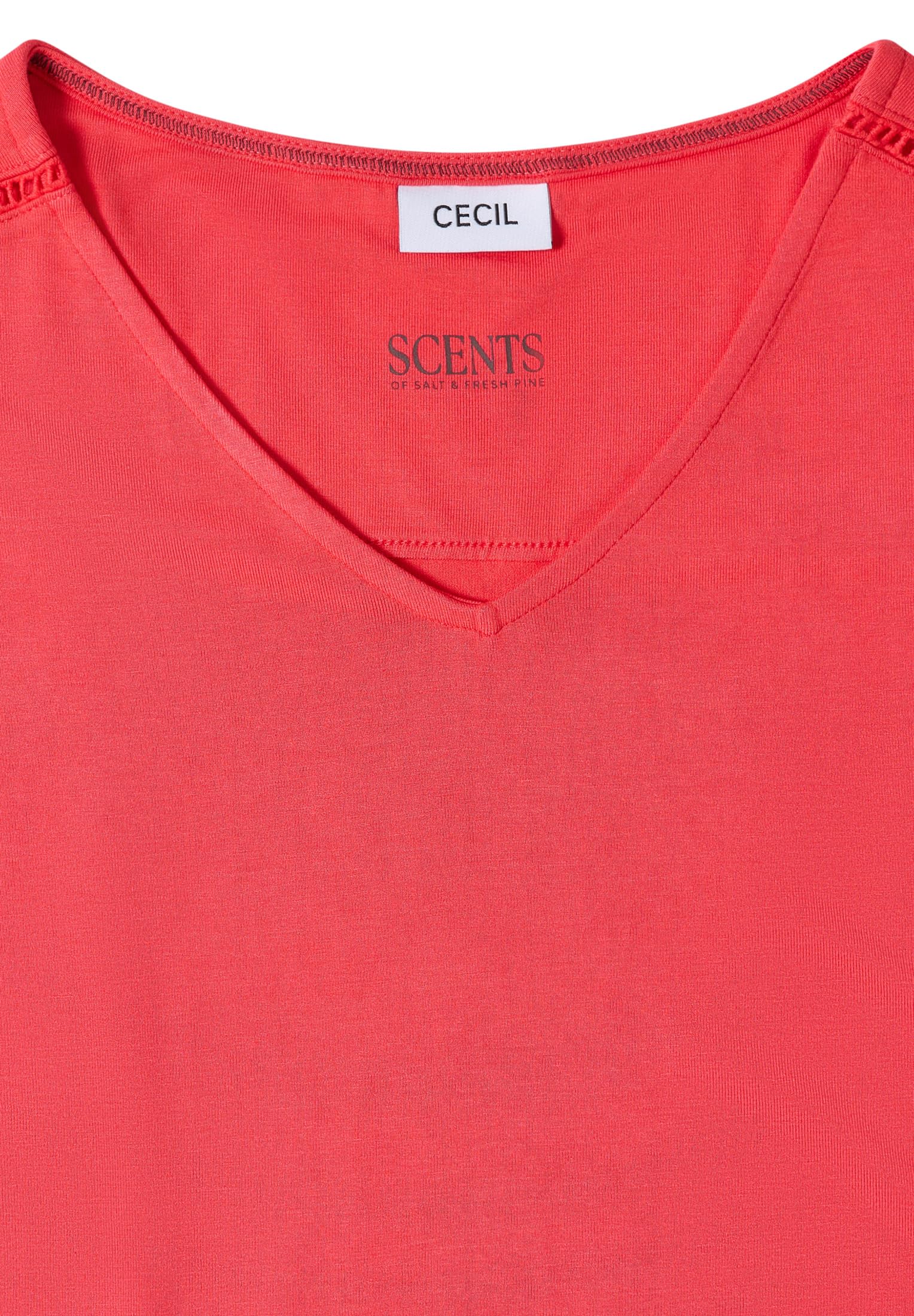Cecil Damen 1409414 Knielanges Jerseykleid mit V-Neck (1er Pack)