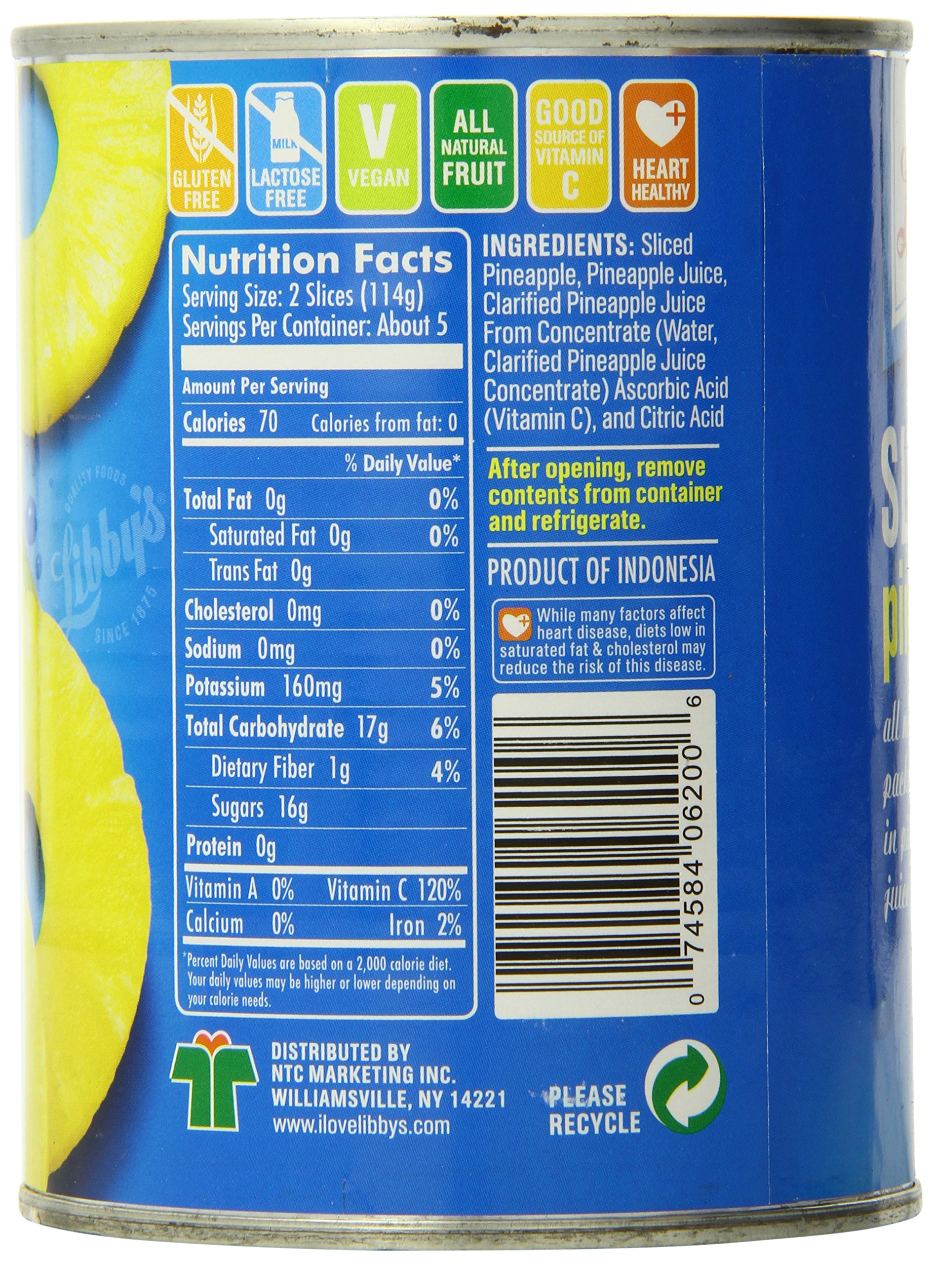 Libby's Sliced Pineapple, 20 Ounce (Pack of 12)