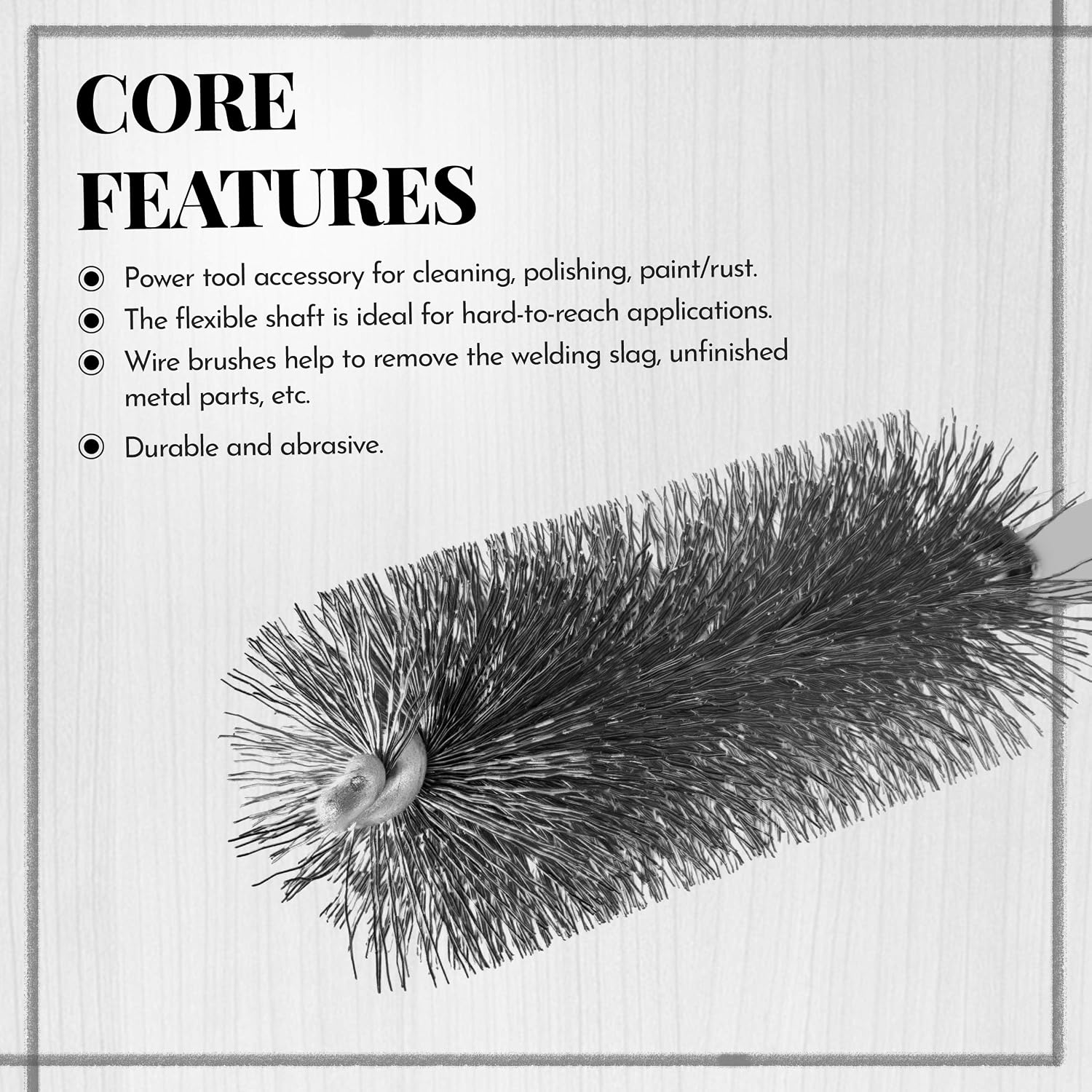 5/8" Stainless Steel Wire Brush for Power Drill Impact Driver Hex Shank Perfect for Cleaning and Deburring - by Ram-Pro