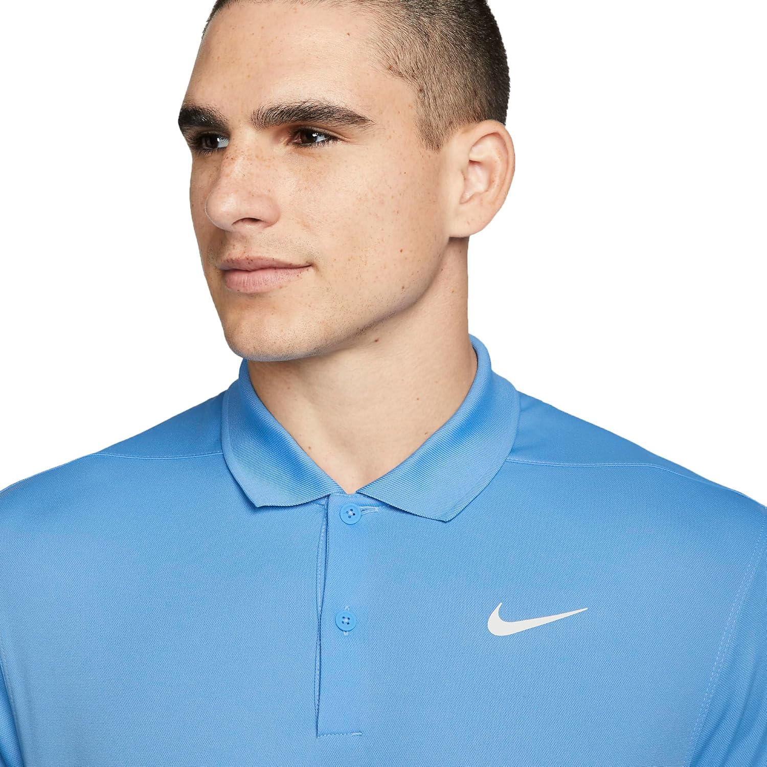 Nike Men's Victory Solid Dri-Fit Polo M University Blue | White - Image 3