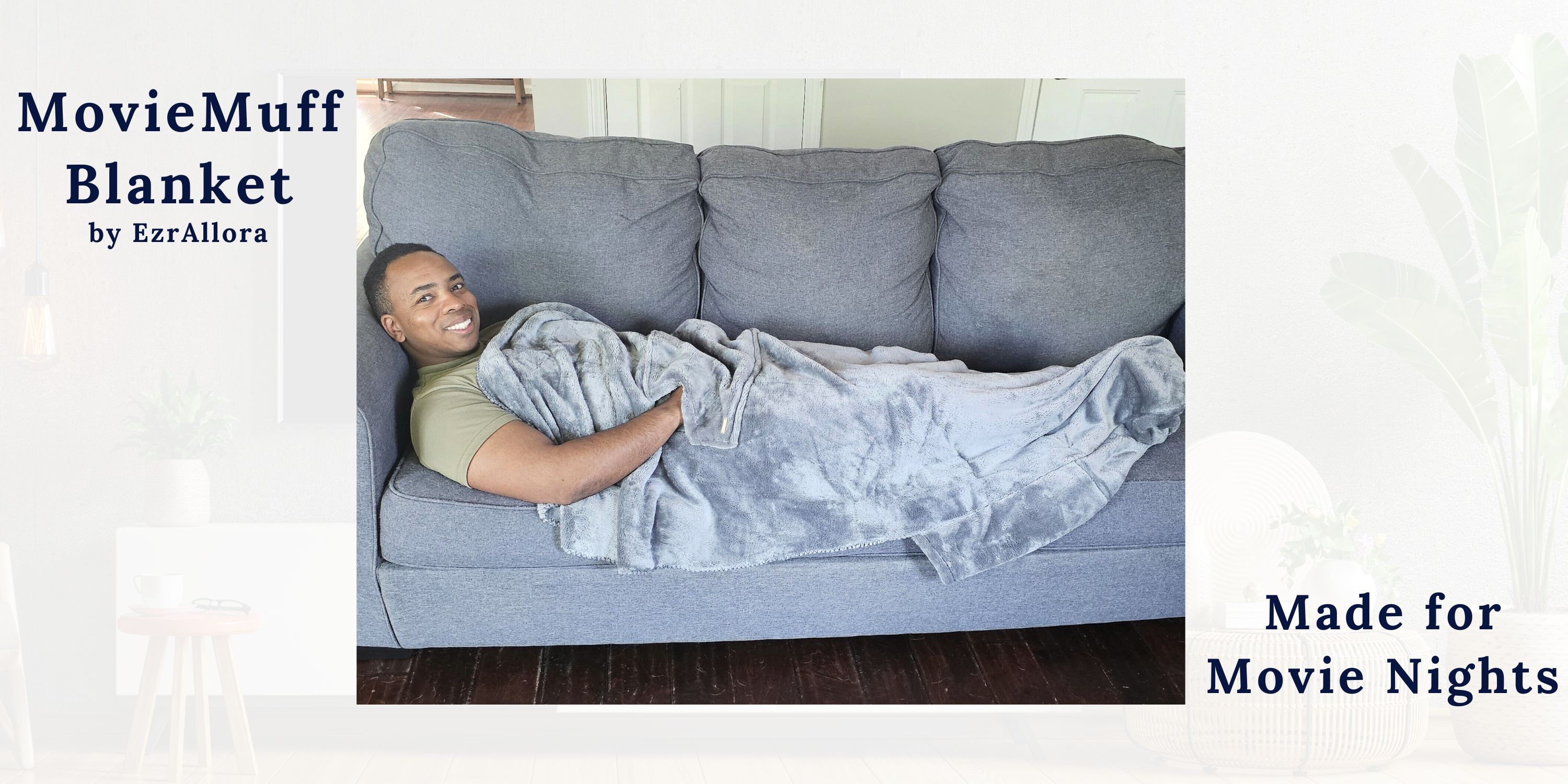Original Patented Premium Foot Pocket Blanket, Capa Doble Estándar (Gris) miniatura 7