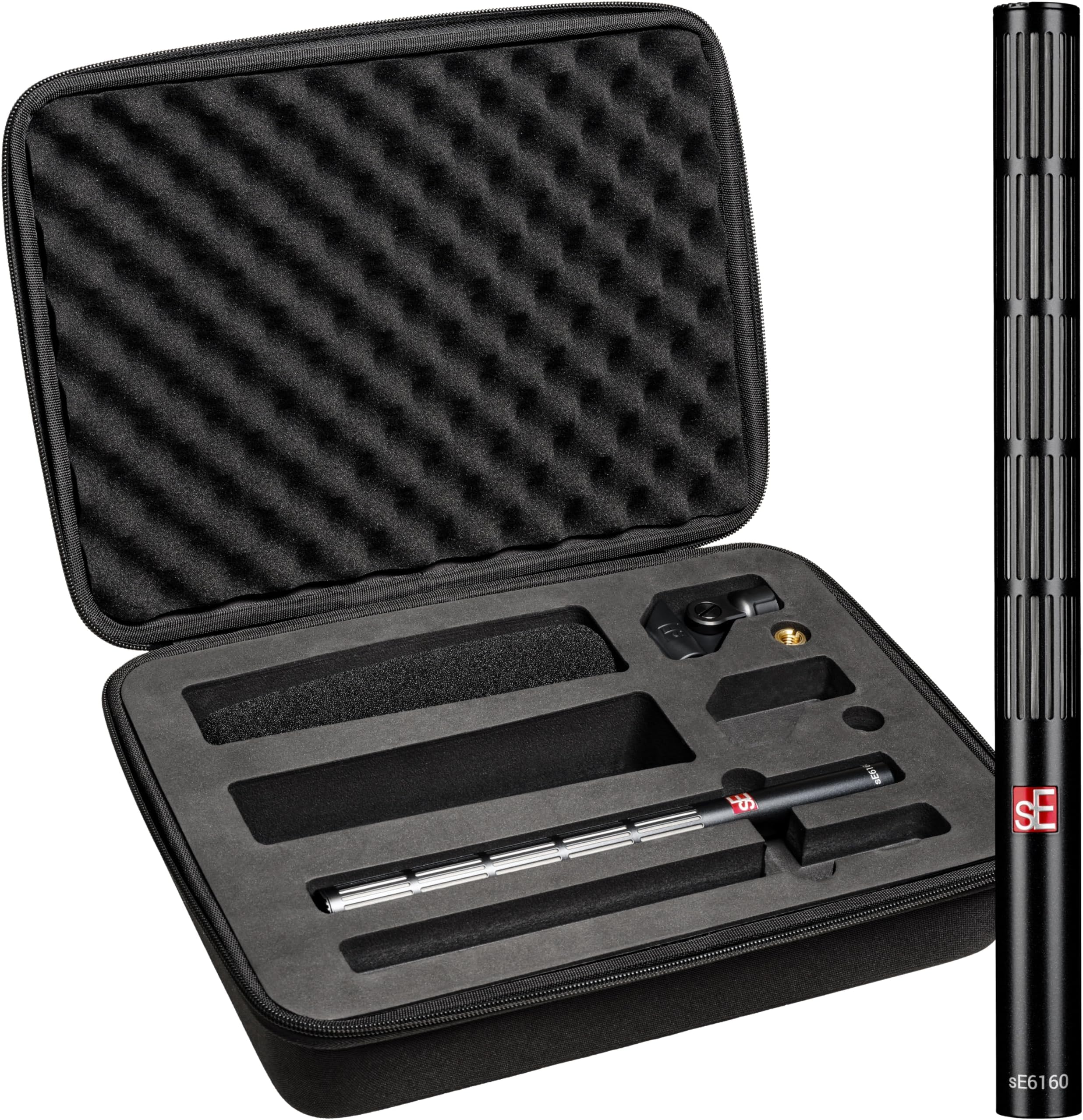 SE ELECTRONICS sE6160 Shotgun Mic - Professional Shotgun Microphone for Live Sound & Recording - Supercardioid Condenser Microphone with Switchable Pre-Attenuation Pad & Low-Cut Filter