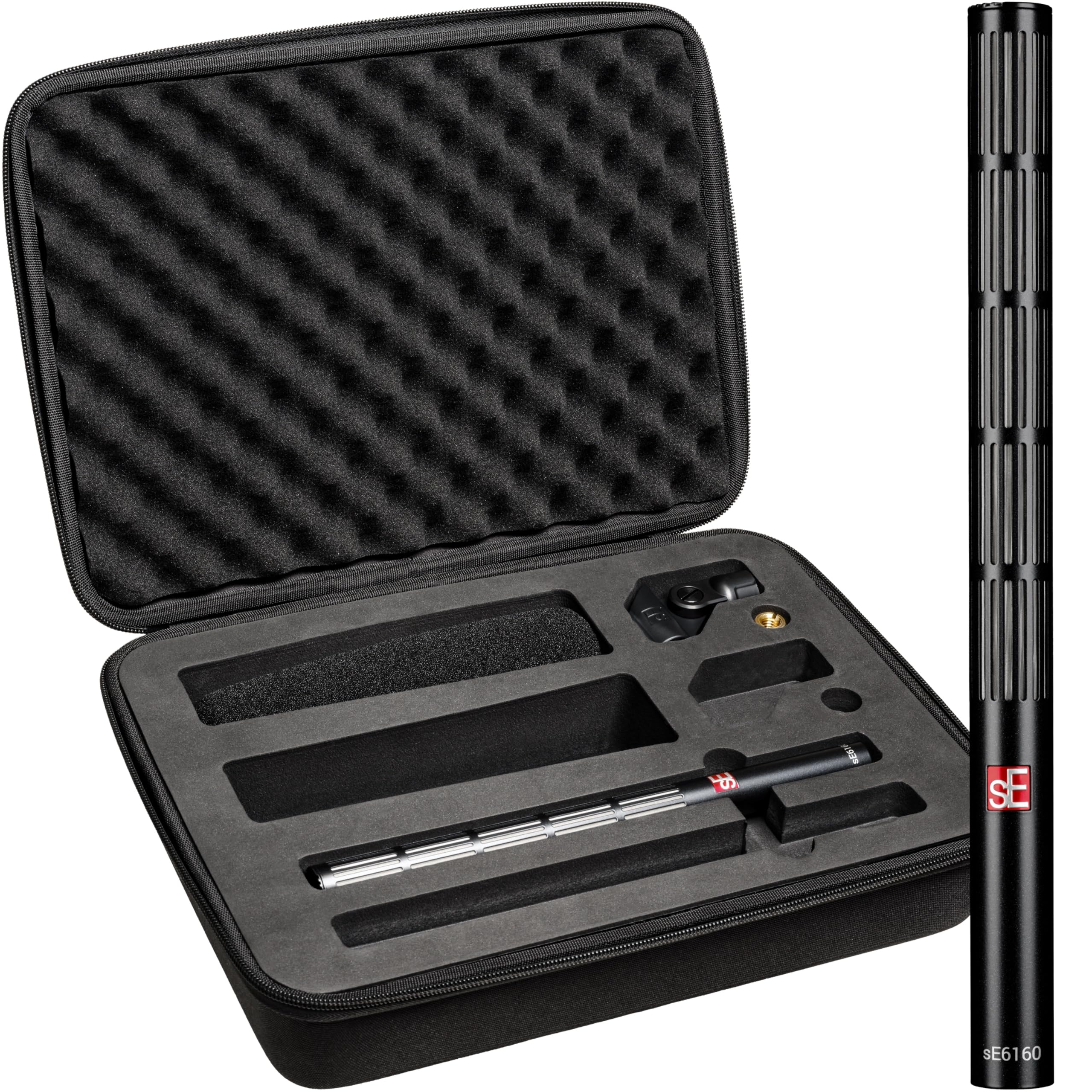 SE ELECTRONICS sE6160 Shotgun Mic - Professional Shotgun Microphone for Live Sound & Recording - Supercardioid Condenser Microphone with Switchable Pre-Attenuation Pad & Low-Cut Filter