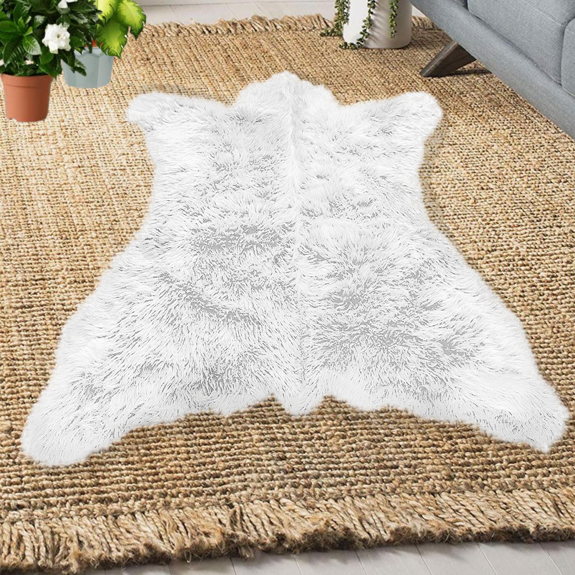 Amazon.com: Fur Accents White Polar Bear Skin Rug,Design Quality