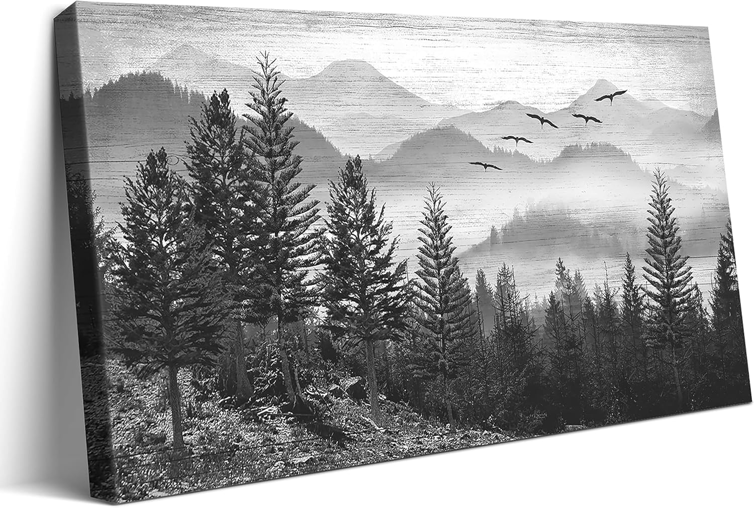 Misty Forest Wall Art Nature Mountain Landscape Wall Art