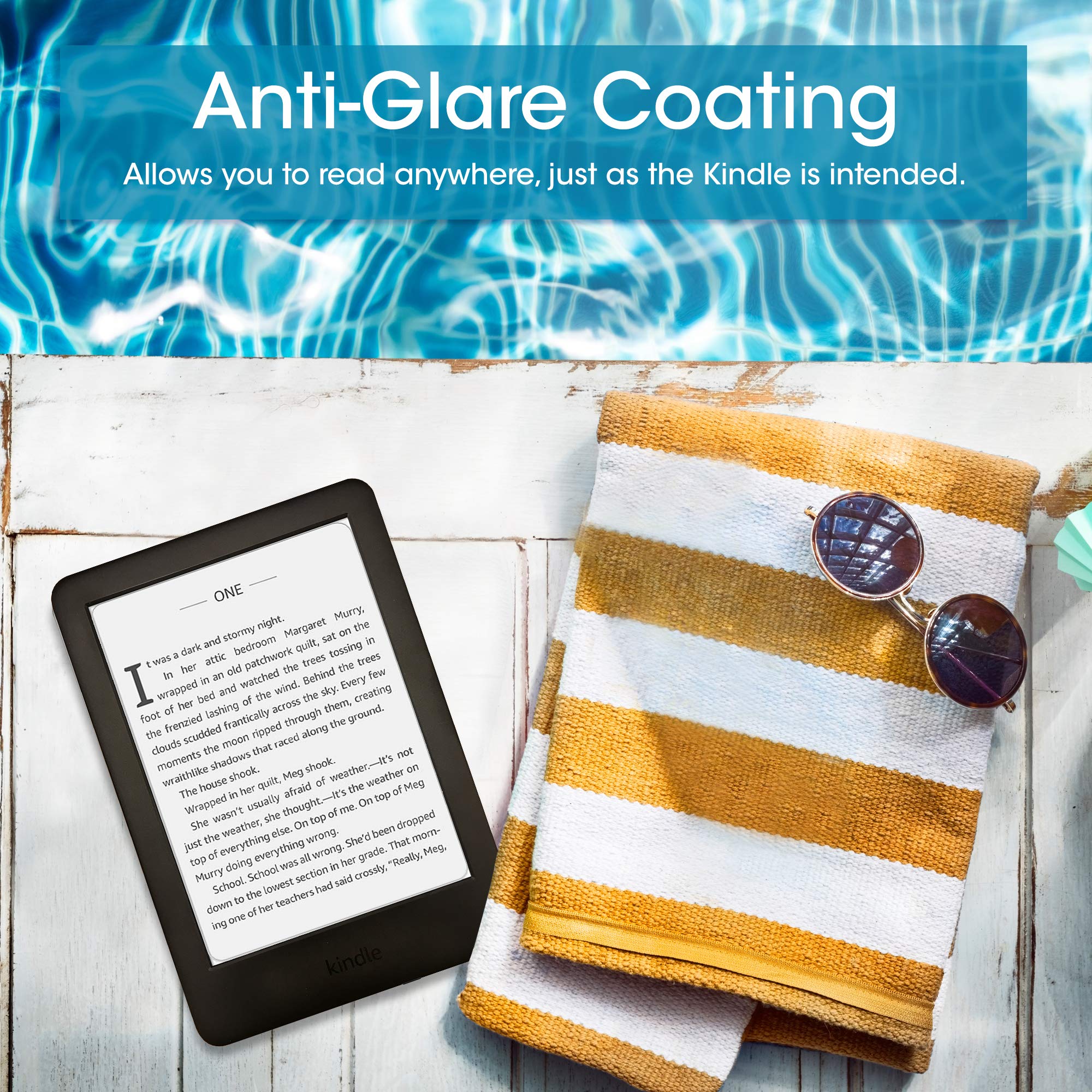 Kindle Screen Protector, amFilm® Kindle AntiGlare/AntiFingerprint