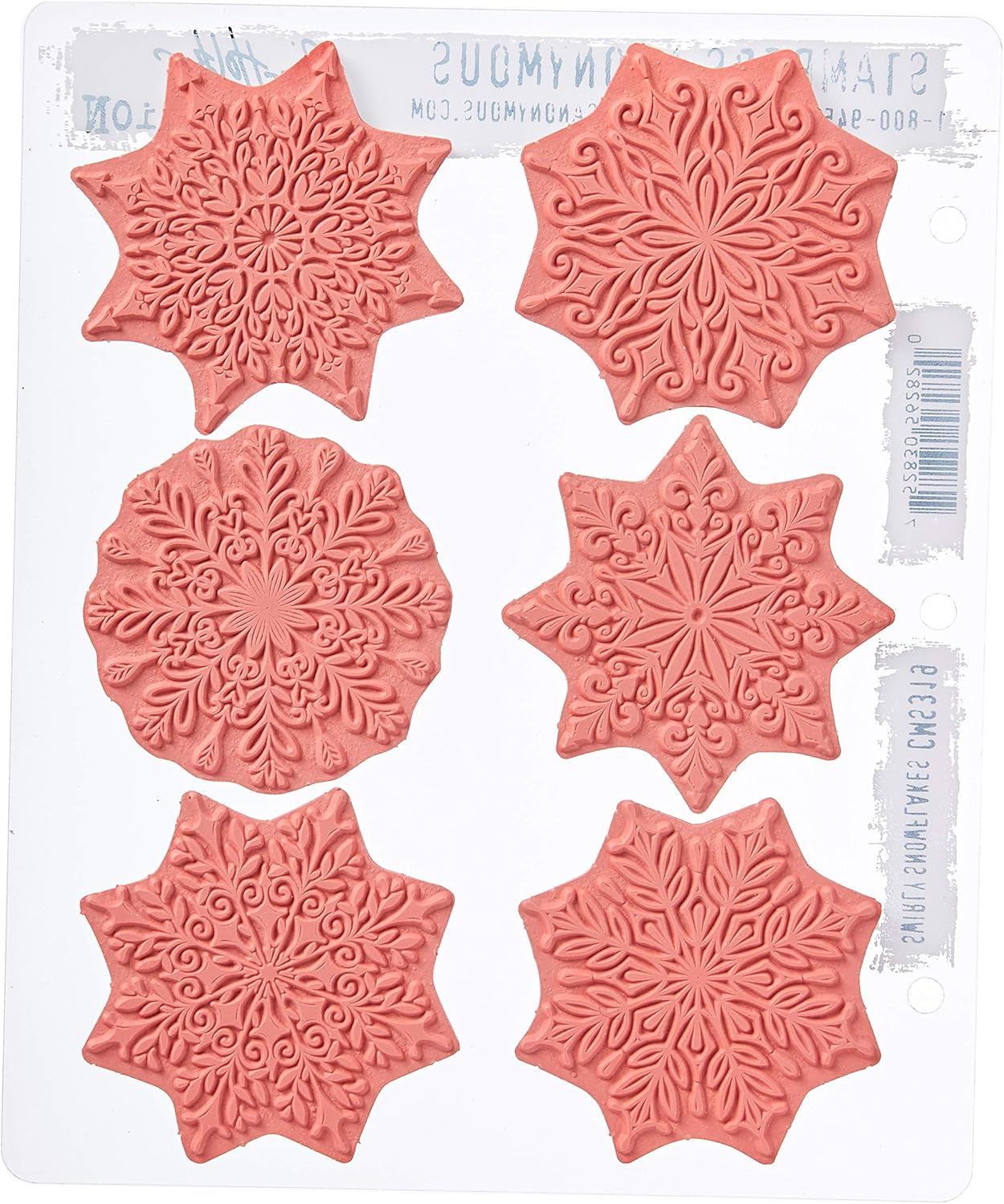 Stampers Anonymous CMS319 Tim Holtz Cling Stamps 7"X8.5"-Swirly Snowflakes