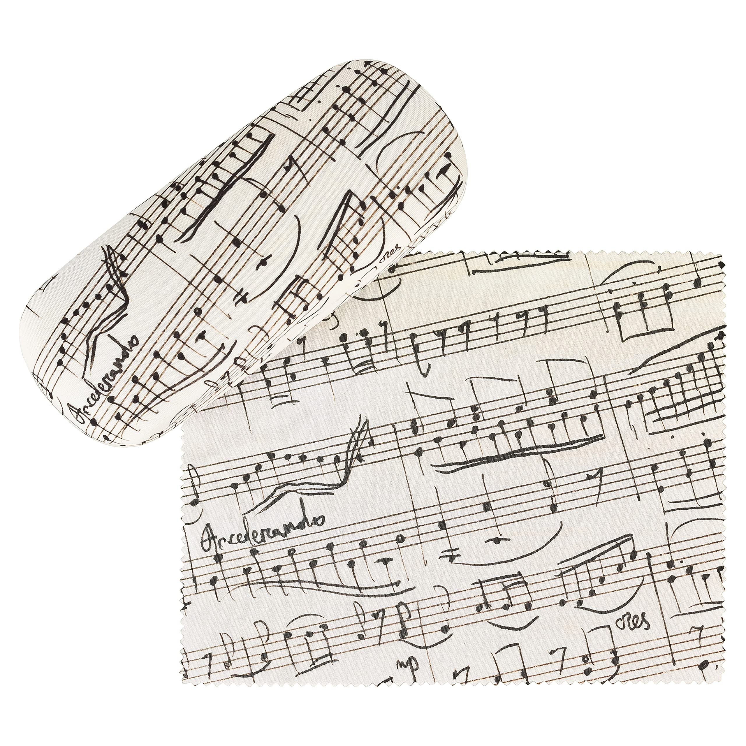 VON LILIENFELDEstuche Gafas Notas Música Funda Ligeramente Estable Colorido Paño de limpieza