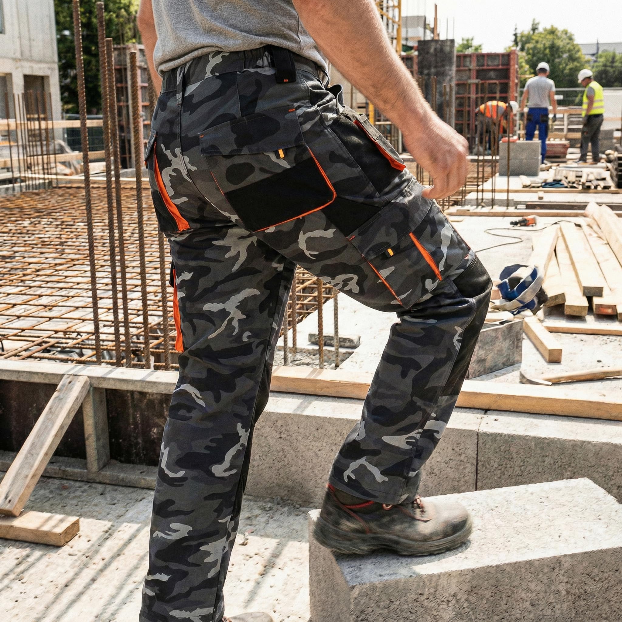 Stenso Emerton Pantalones Cargo de Trabajo para Hombre - Pantalones Multibolsillos de Trabajo Largo para Hombe - Ropa Laboral para Hombre