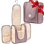 BOACAY Hanging Travel Toiletry Bag for Women and Men, Makeup Bag, Bathroom & Shower Organizer Kit for Accessories, Cosmetics, Travel Essentials