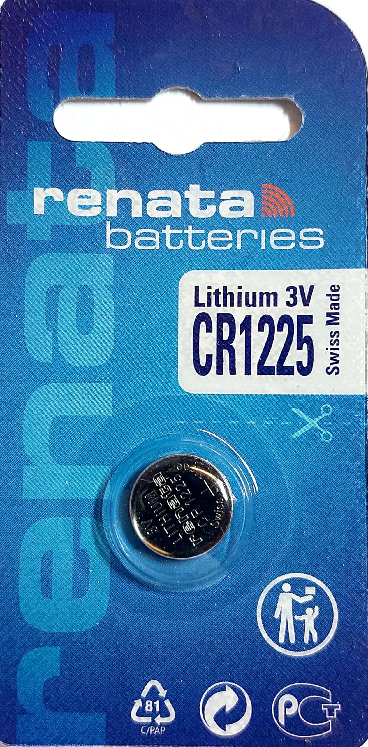1 x Renata 1225 Swiss Made Lithium Rechargeable