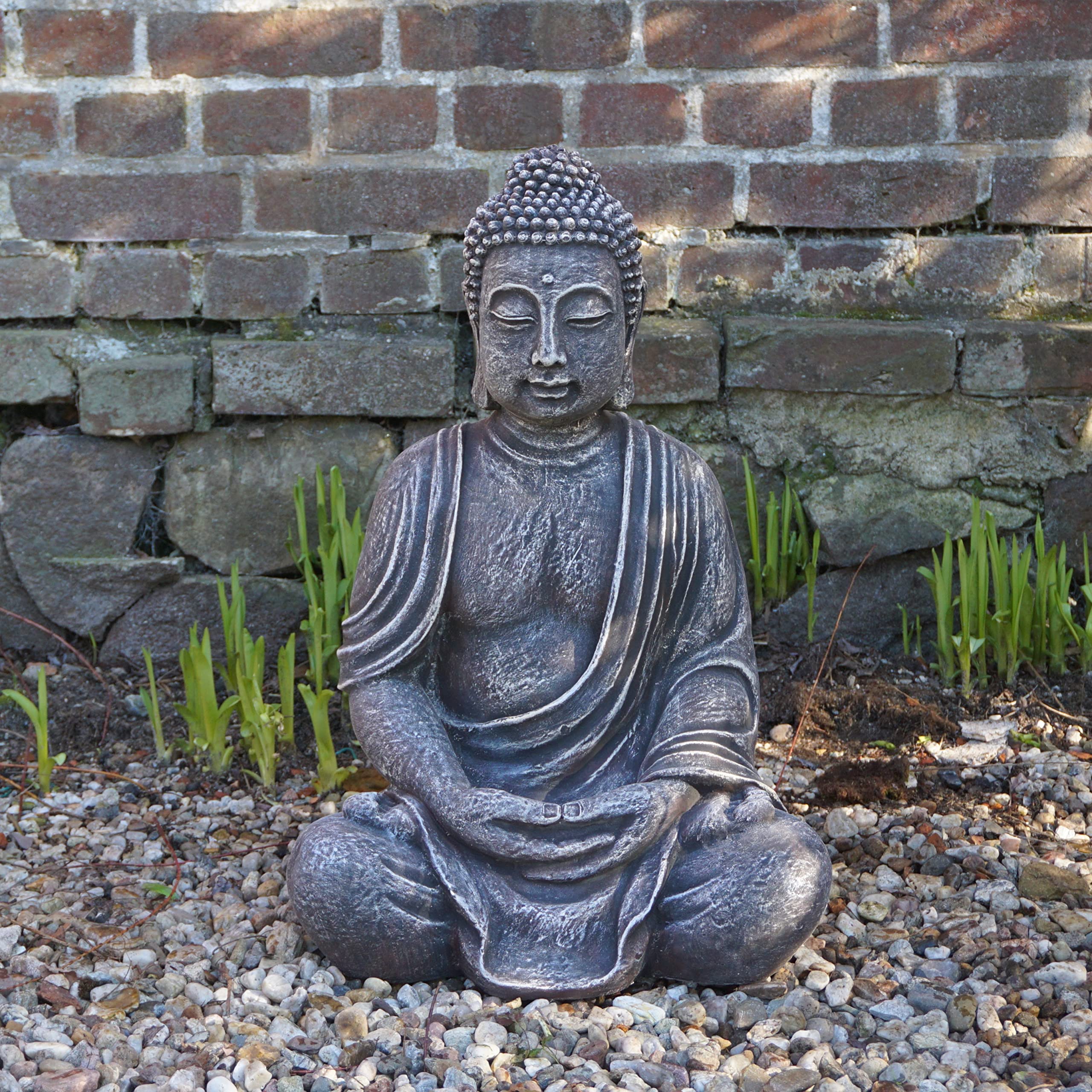 gartendekoparadies.de Statue de Bouddha géante en Pierre reconstituée, résistant au Gel (Multicolore)