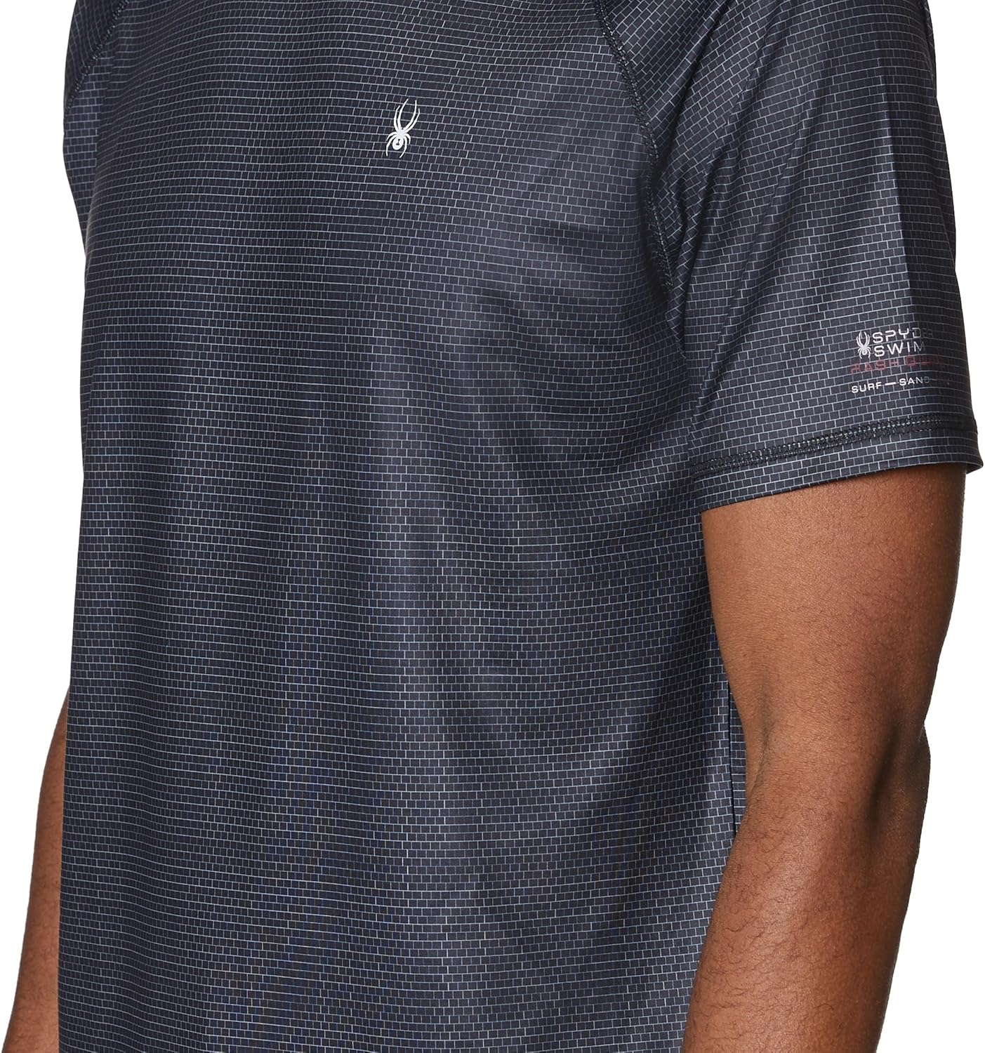 Spyder Men's Short Sleeve Rashguard – Quick-Dry Swim Shirt with Sun Protection, Performance Top - Image 2