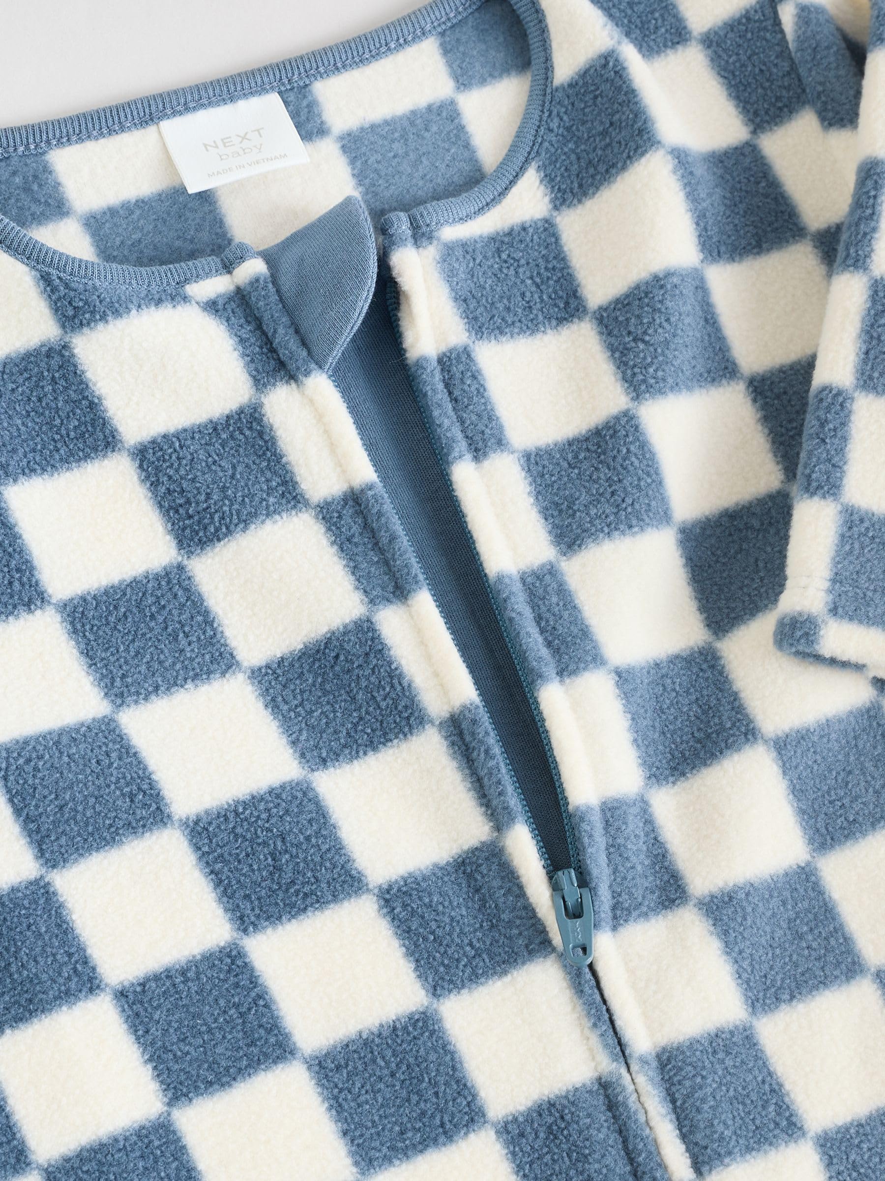 NEXT Baby Jungen Babystrampler Zwei-Wege-Reißverschluss Microfleece 2er-Pack