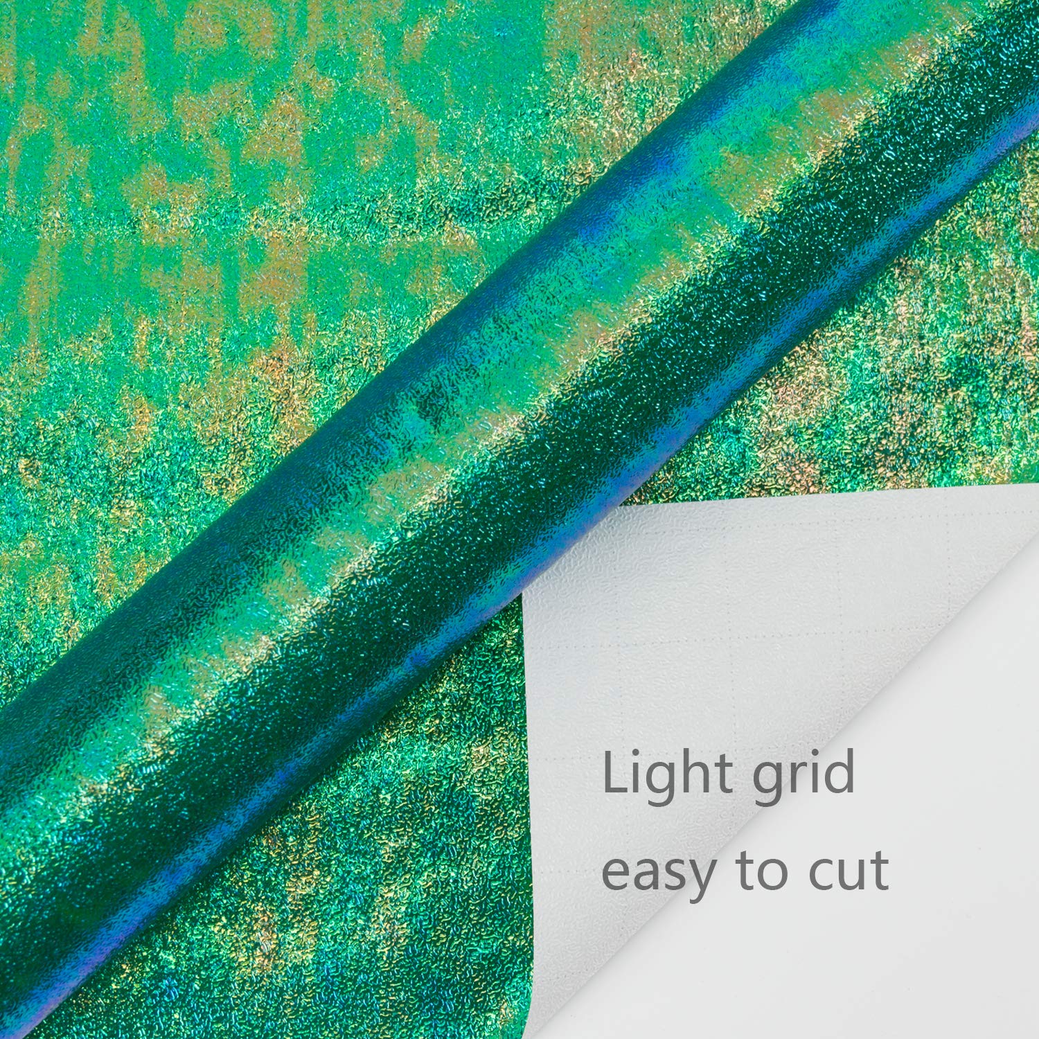 RUSPEPA Gift Wrapping Paper Roll Green Paper with Rainbow Shiny for