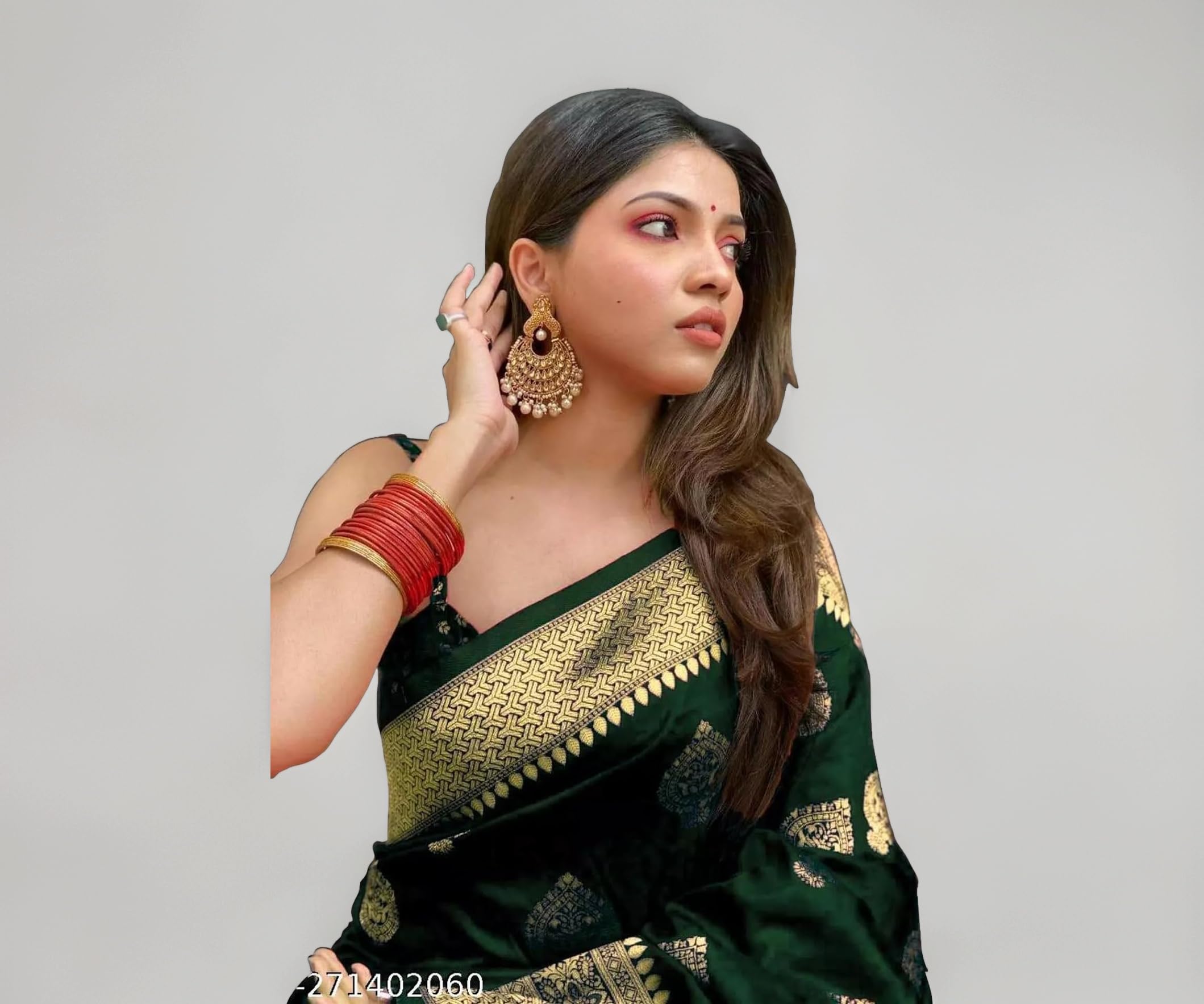 Sugathari Women's Trendy Banarasi Saree Pure Kanjivaram Art Silk Soft new ladies 2026 Design Wear Pattu Sarees Latest Cotton Party Sari collections With Blouse Piece for Wedding sadi (SAM PARI 122)