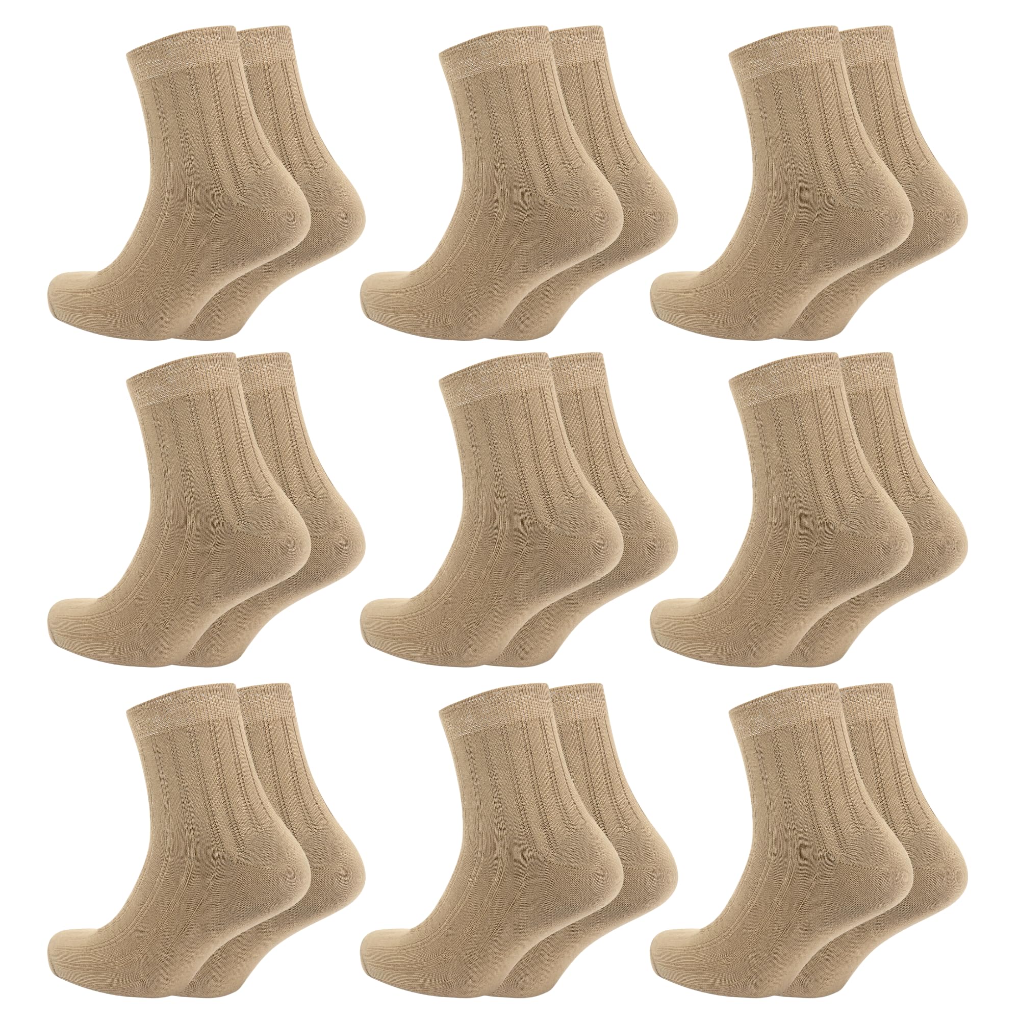 iva mozotia Police Socks For Men Women Cotton Khaki Ankle Length Formal Officer Organic Casual Pack Of 9 Pair Free Size-picture-16