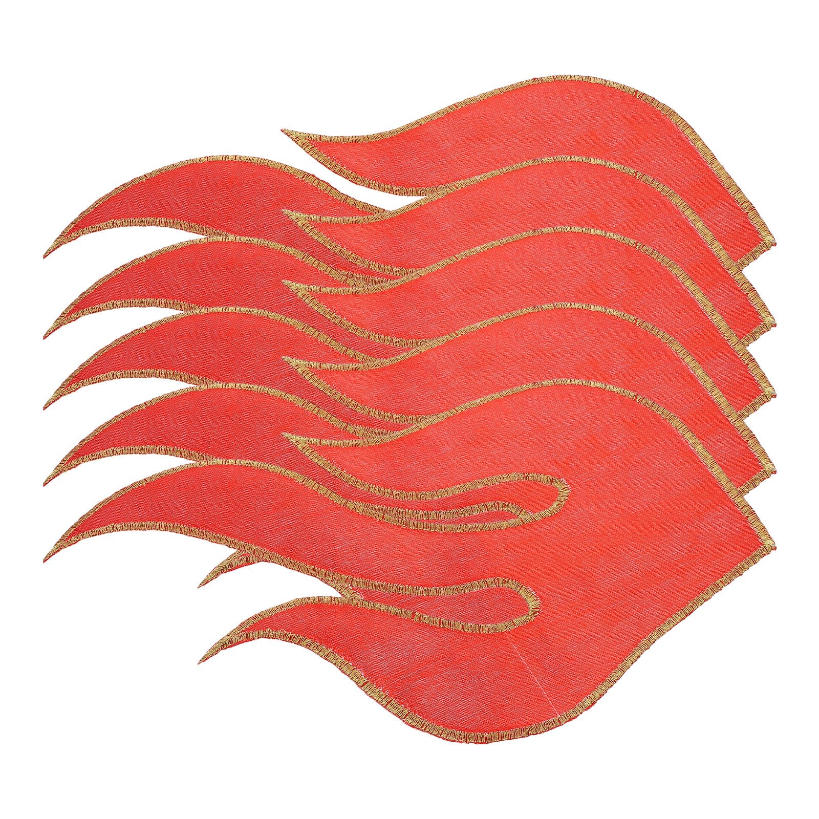 Appliques thermocollantes géométriques patchs brodés rouges pour couture