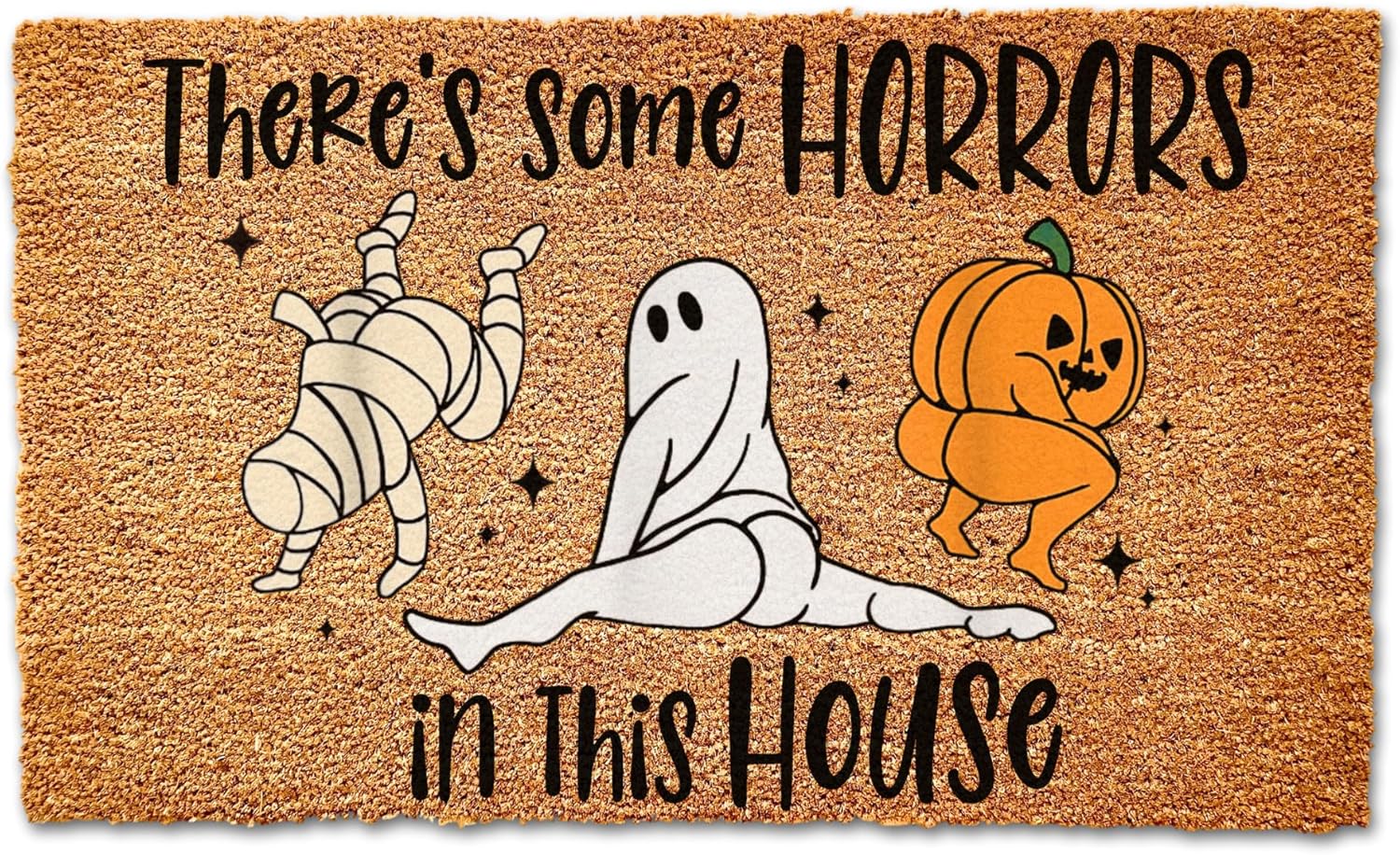 Funny Halloween Doormat, Funny Doormat, Halloween Door Mat, Welcome Mat, Funny Door Mat, There's Some Horrors in This House (30x18)