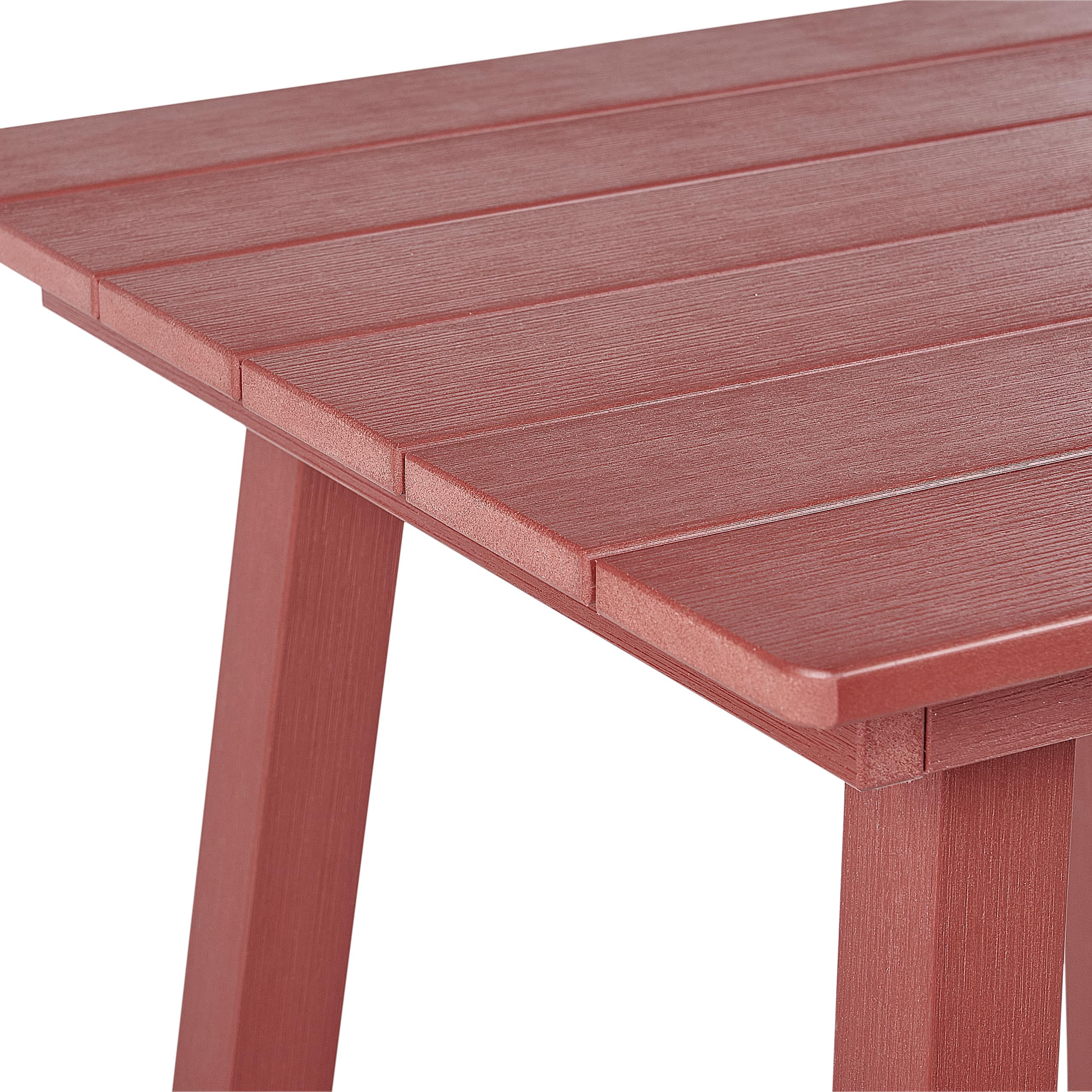 Moderner Muskoka Gartentisch Hochtisch Kunstholz Rot 60x60 cm Adirondack