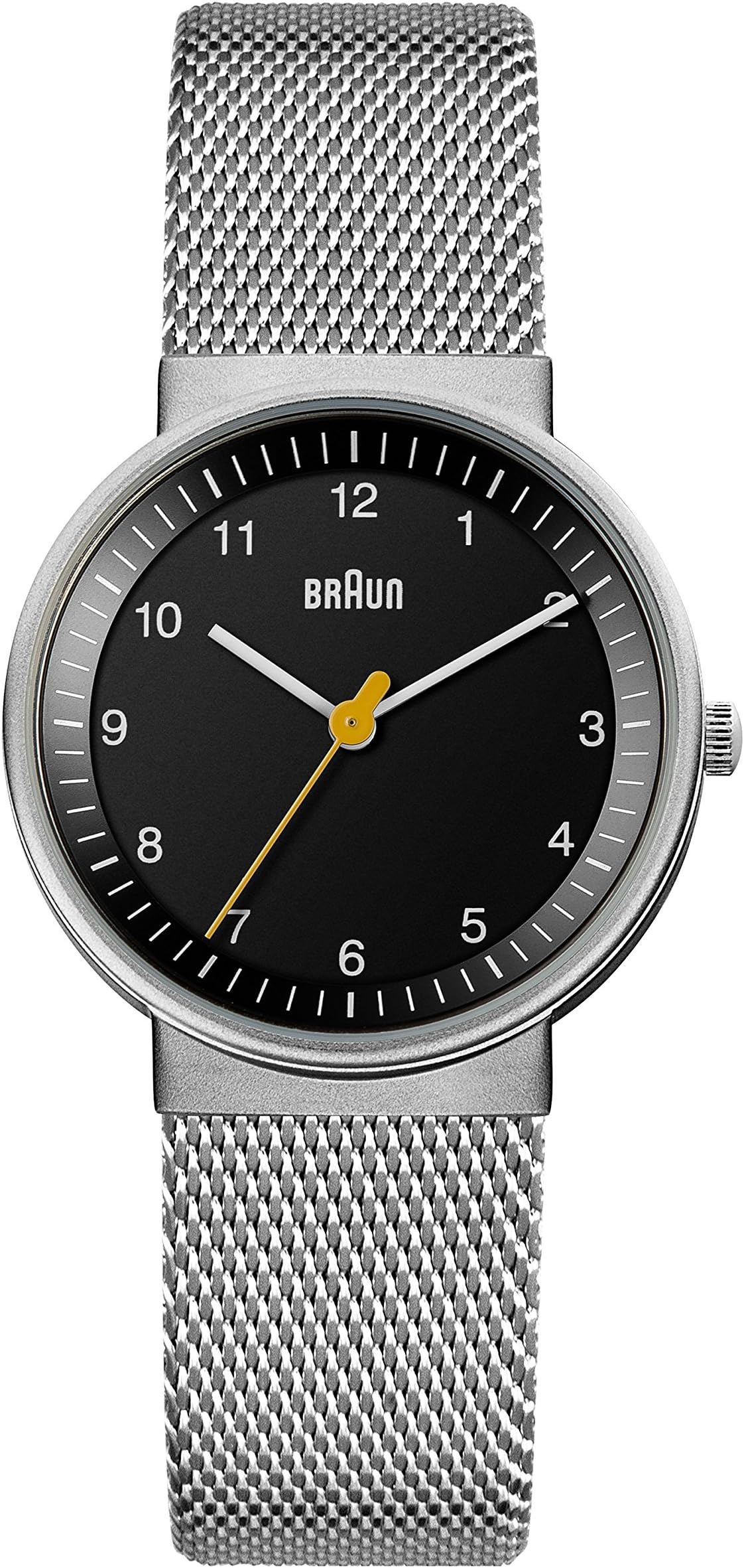 Braun Women's Three Hand Movement Quartz Watch with Stainless Steel Mesh Bracelet