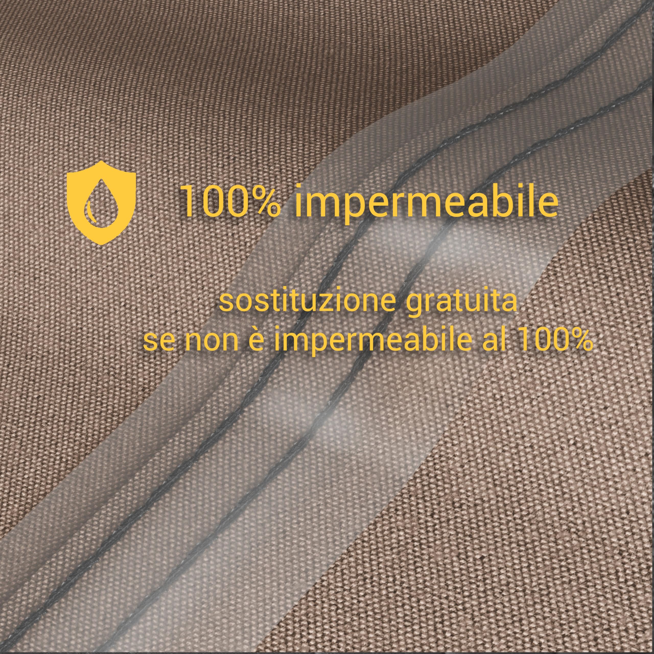 Copricuscino impermeabile su misura Oxford 600D con cerniera per divano angolare esterno