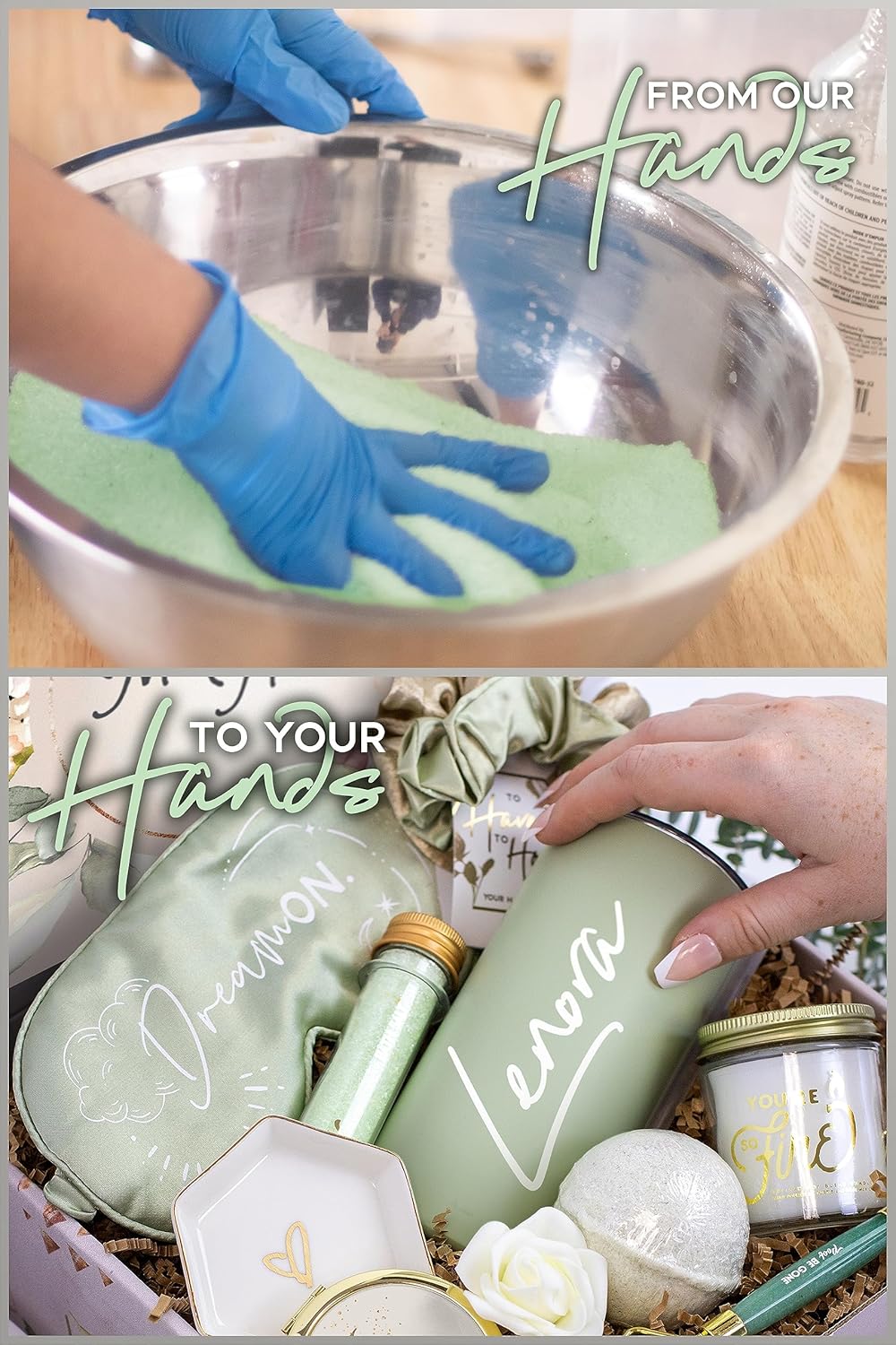 Sincerely, Me Personalized Bridesmaid Proposal Gift Set with Sage and Green Bridesmaid Gifts in Proposal Box (PB1)