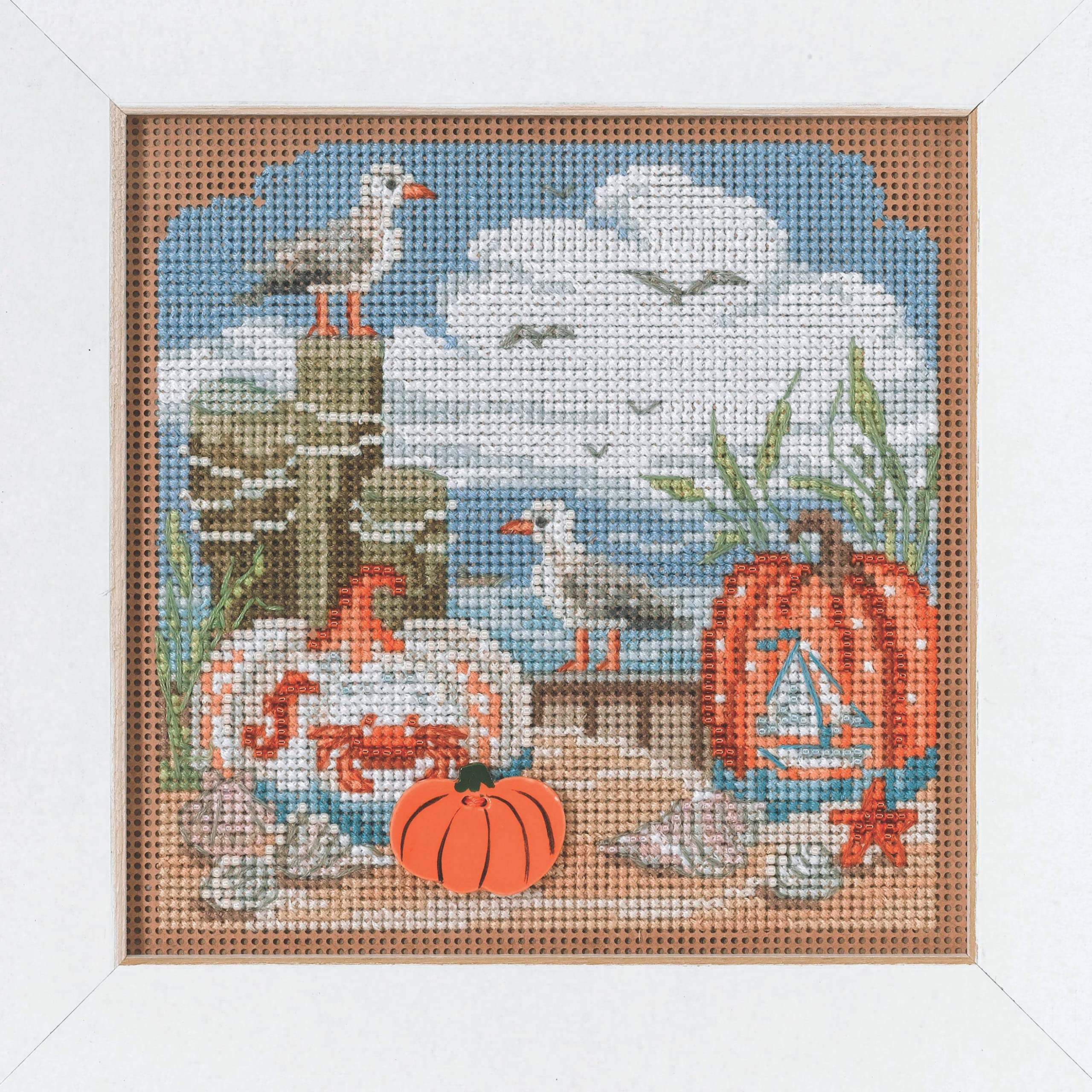 Mill Hill Fall Beach Beaded Counted Cross Stitch Kit 2022 Buttons & Beads Autumn MH142225