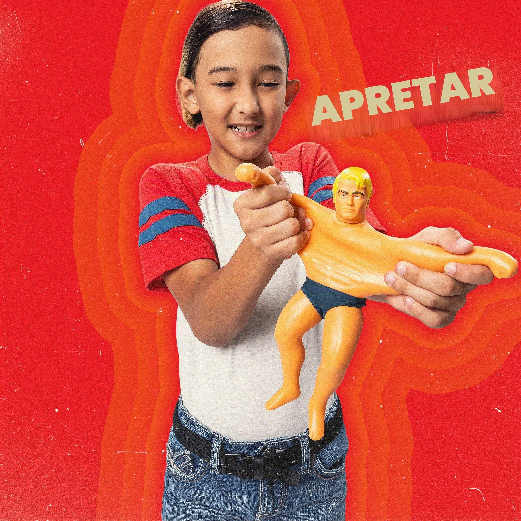 Basic Fun Stretch Armstrong Figura Retro Grande 25 cm – Juguete Extensible clásico