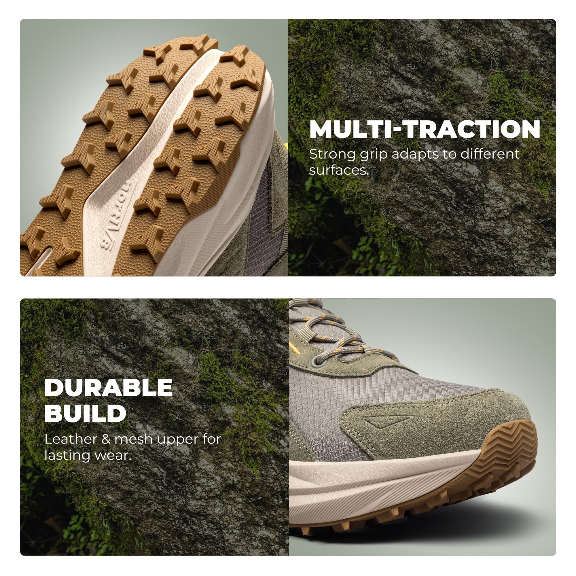 NORTIV 8 Botas Trekking Hombres Punta Ancha Impermeables Montaña Ligeros