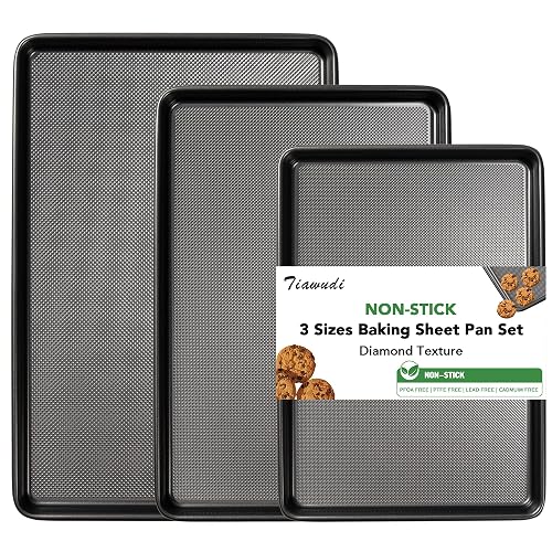 Tiawudi Baking Sheet Pan Set 0.8mm Thick