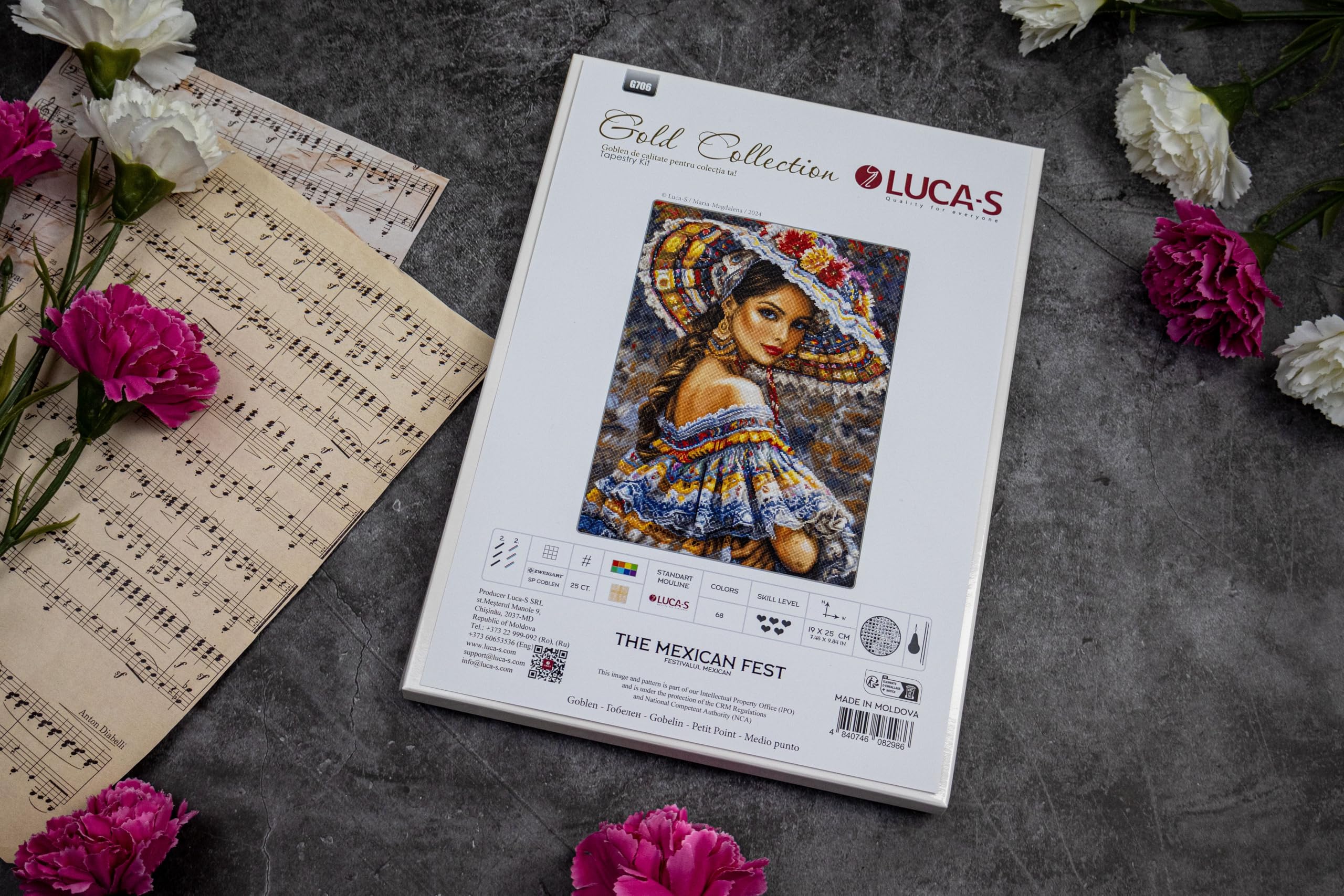 Luca-S Gobelin Stickpackung Das mexikanische Fest, Zählmuster