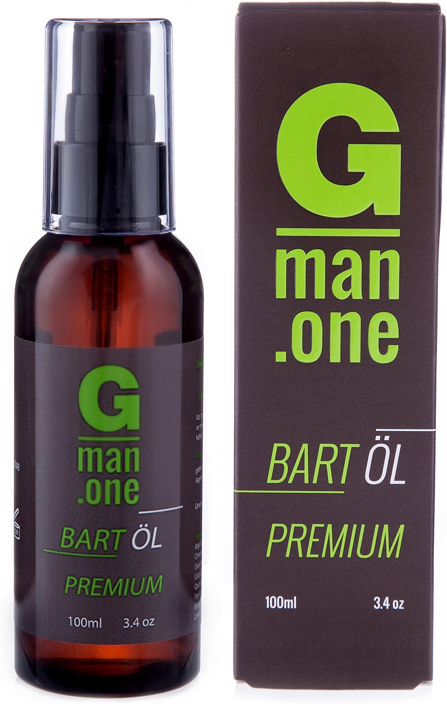 Gman.one Bart Oil 100ml Bottle. Natural Beard Oil for Beard Trimming. Free of additives. Fresh, Light Aroma of Orange Blossom. Gift for Men.