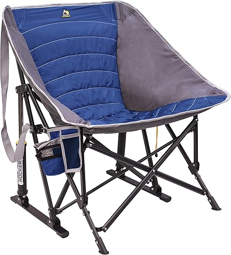 GCI Outdoor MaxRelax Pod Rocker - Mecedora portátil y silla de campamento al aire libre, color azul rey