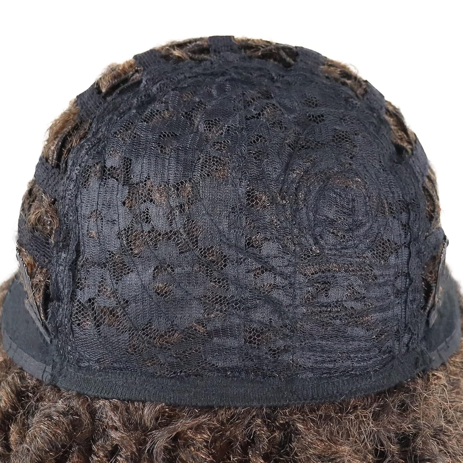 GNIMEGIL Short Braided Wig - Afro Bob Ombre Brown Crochet Twist Hair Dreadlocks Natural Synthetic Wig for Black Man - Breathable Braids - Image 6