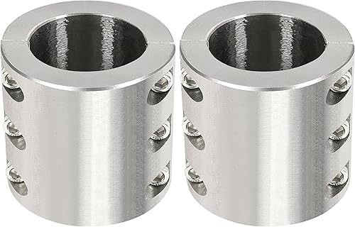 HECASA Abrazadera de tubo de cuello dividido compatible con abrazaderas de barra de rollo de tubo de acero de tamaño OD de 1.875 pulgadas, pernos