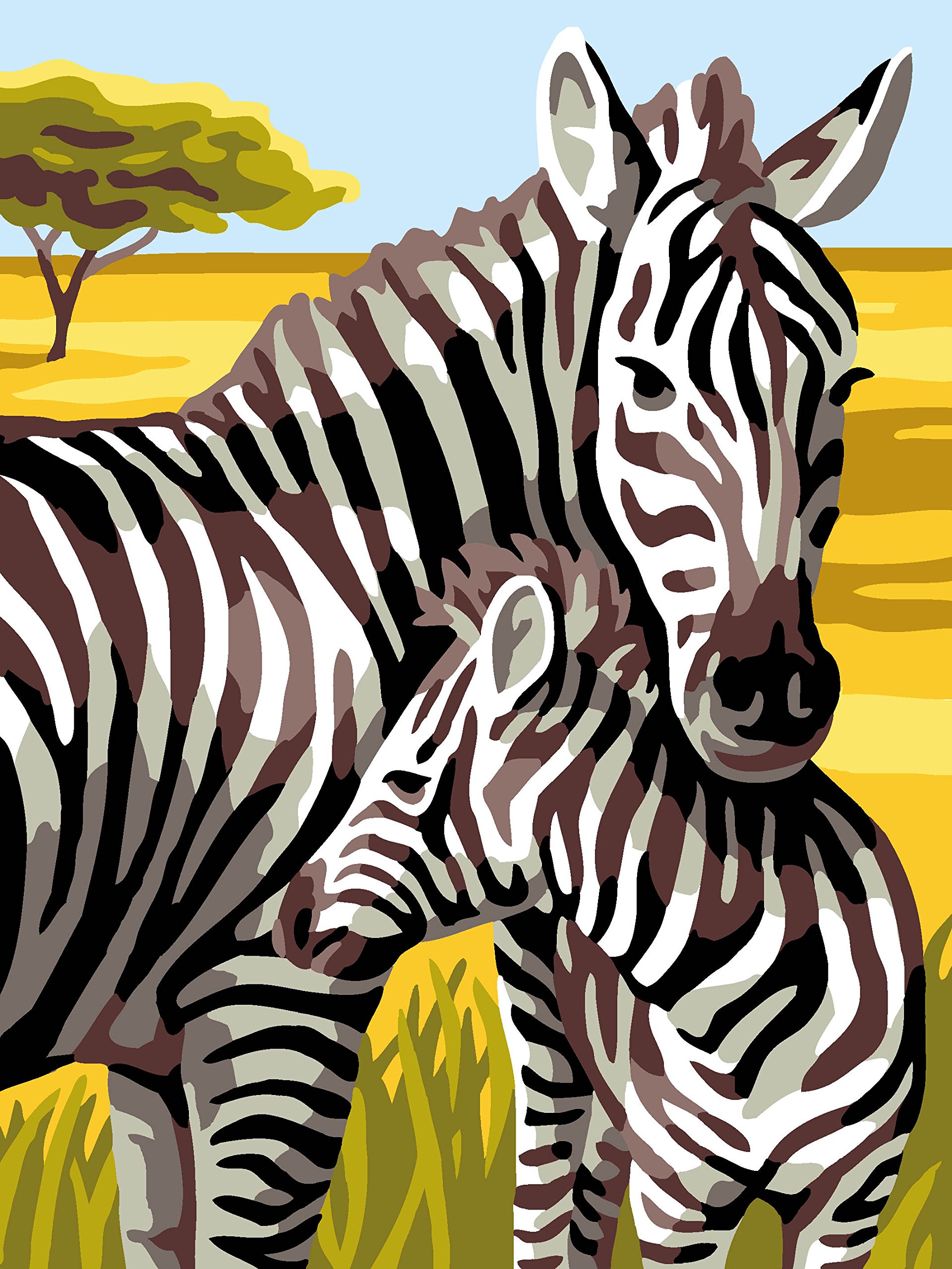 Royal Paris Tapestry Zebra - Sheet Canvas, Multi-Colour
