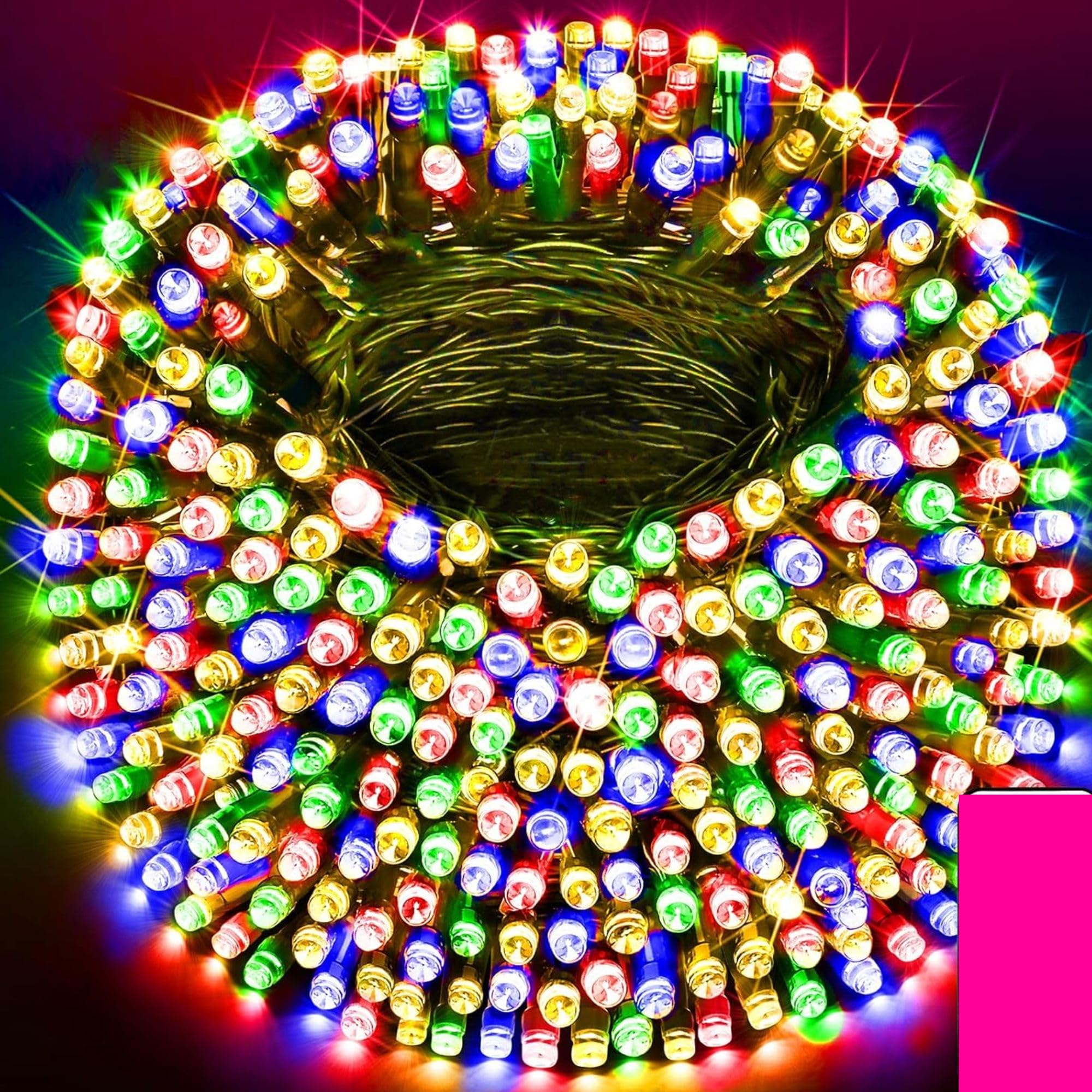 Sandal Stars 1000 Super Bright Christmas LED Lights, White & Warm White (Multi)