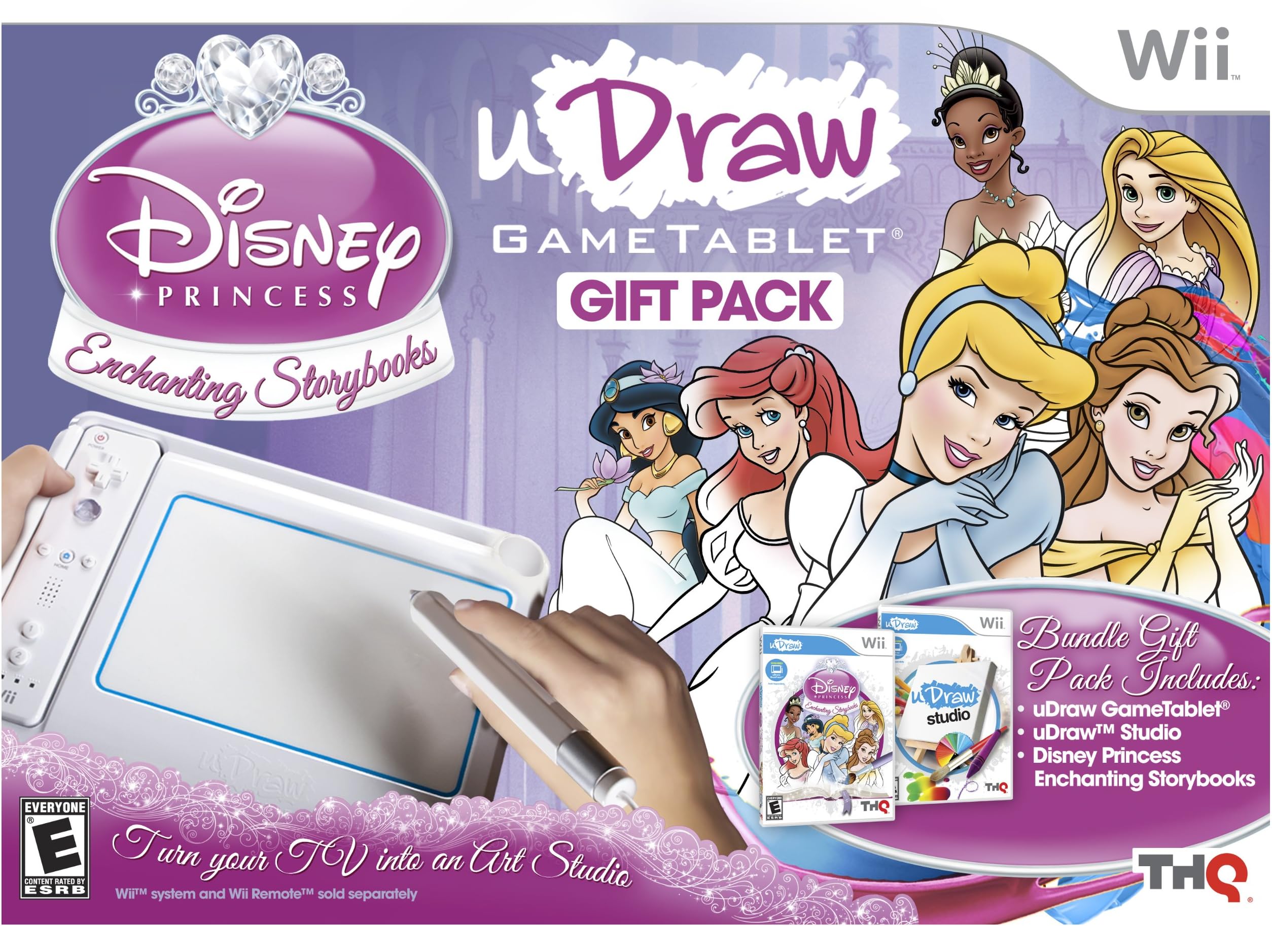 uDraw GameTablet with uDraw Disney Princess: Enchanting Storybooks and uDraw Studio - Nintendo Wii
